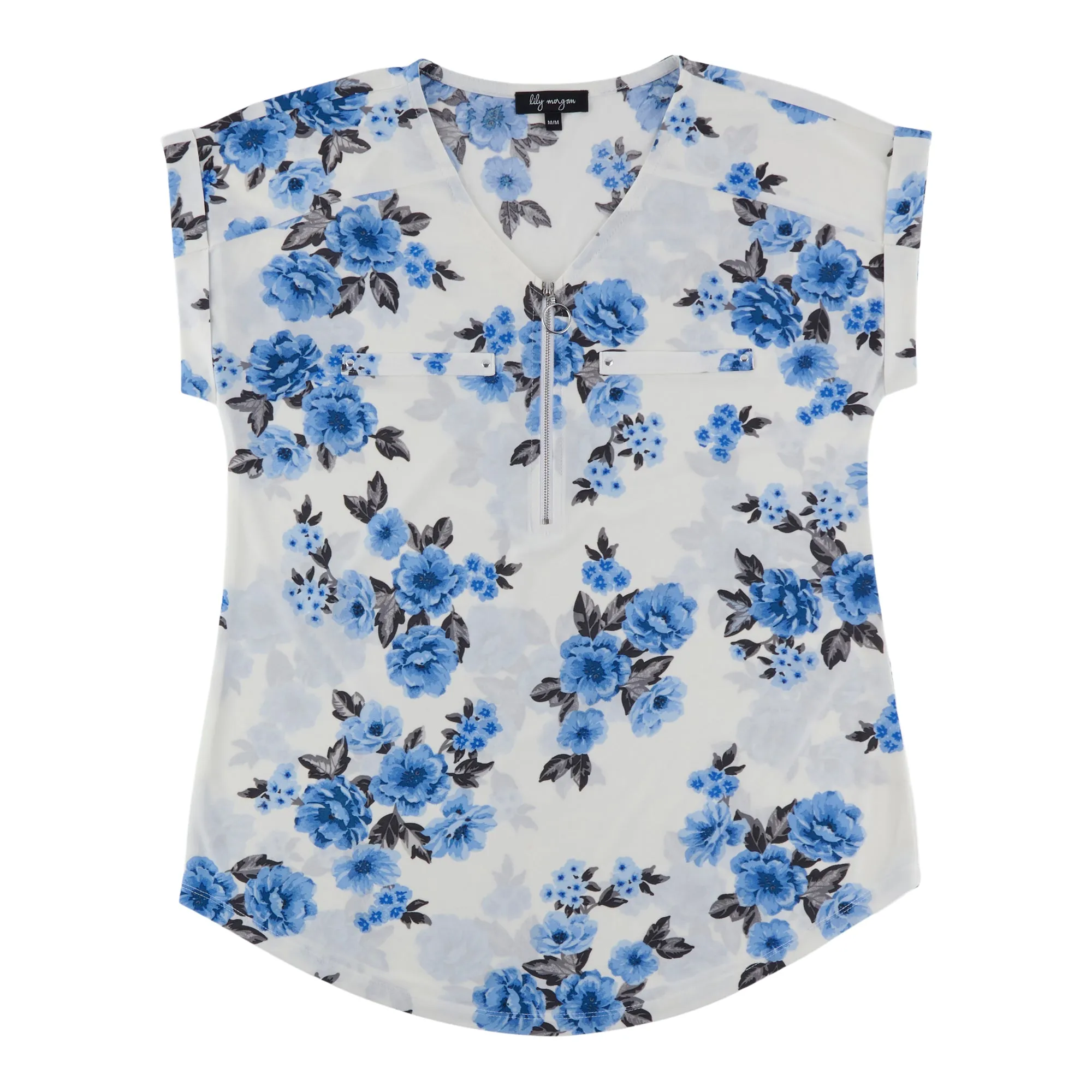 lily morgan Women's V-Neck Zip Blouse sold by Giant Tiger product image thumbnail 2