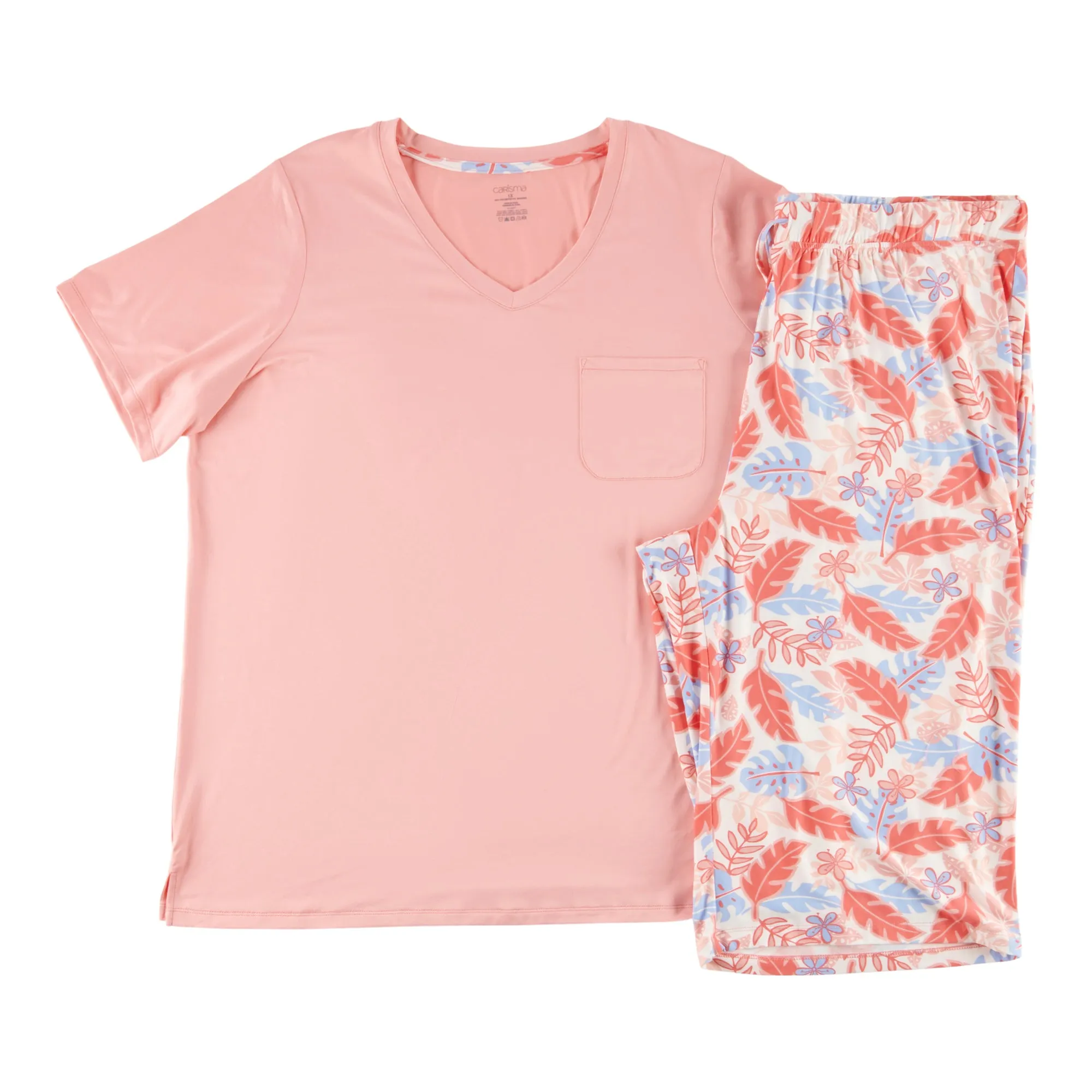 Carisma Women's Plus Ocean Breeze T-Shirt and Capri PJ Set, 2-Piece sold by Giant Tiger