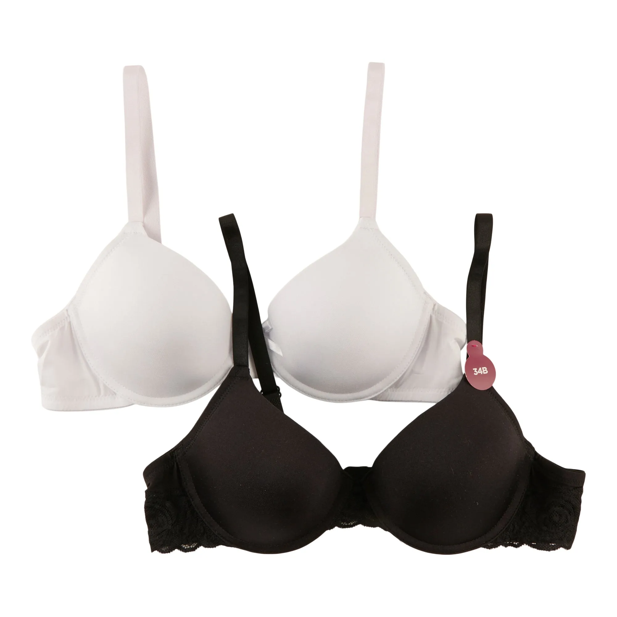 Carisma Women's Lace T-Shirt Bra, 2-Pack sold by Giant Tiger
