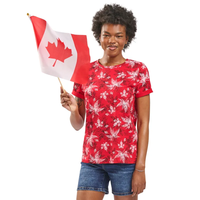 Canada EH! Women's Canada Day Screen Print T-Shirt sold by Giant Tiger