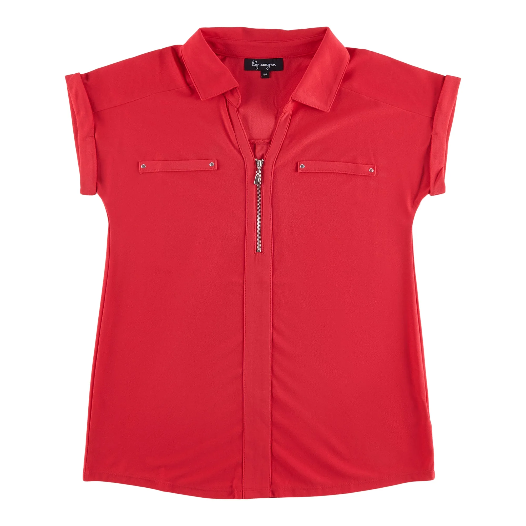 lily morgan Women's Ocean Blues Zipper Front Top sold by Giant Tiger product image thumbnail 5