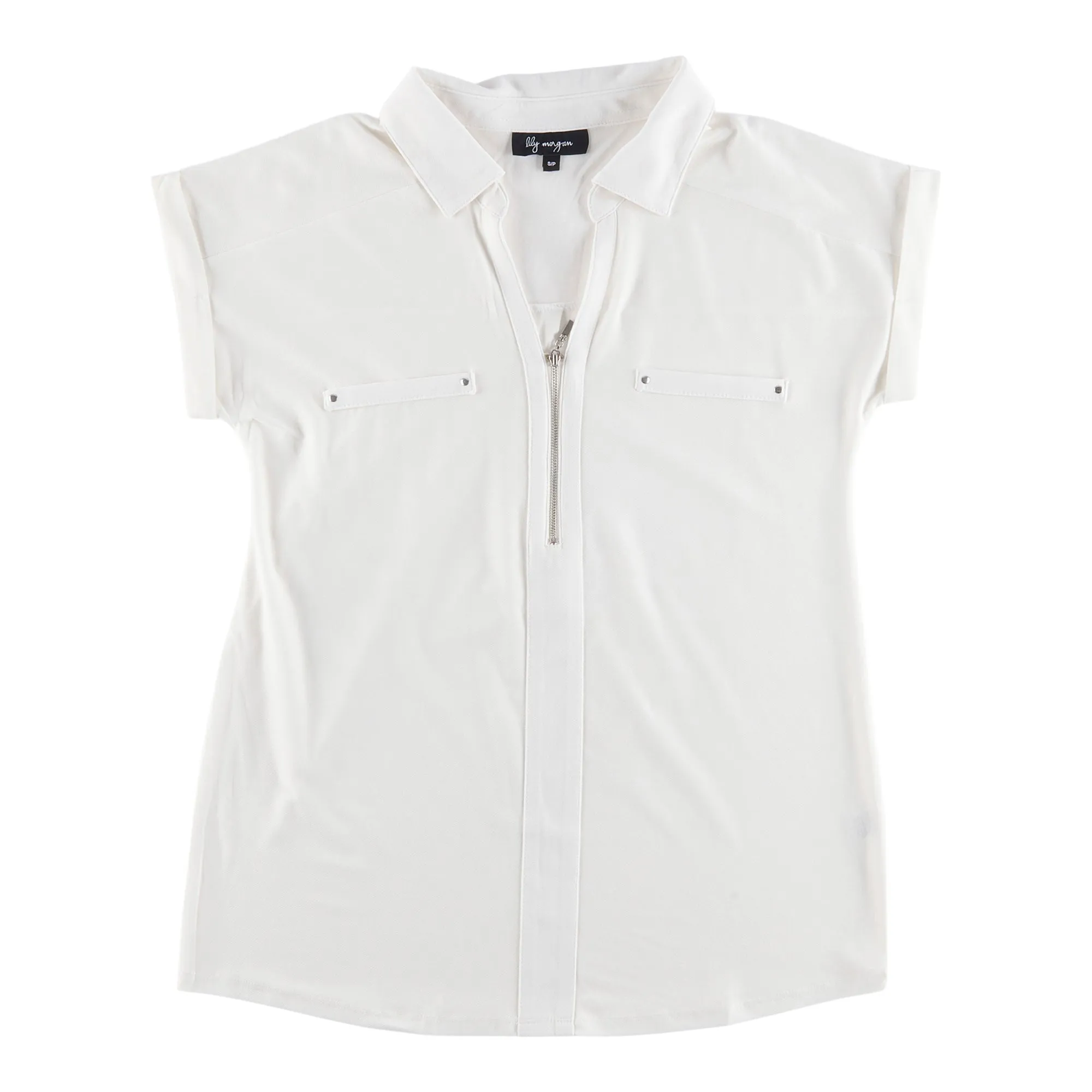 lily morgan Women's Ocean Blues Zipper Front Top sold by Giant Tiger product image thumbnail 2