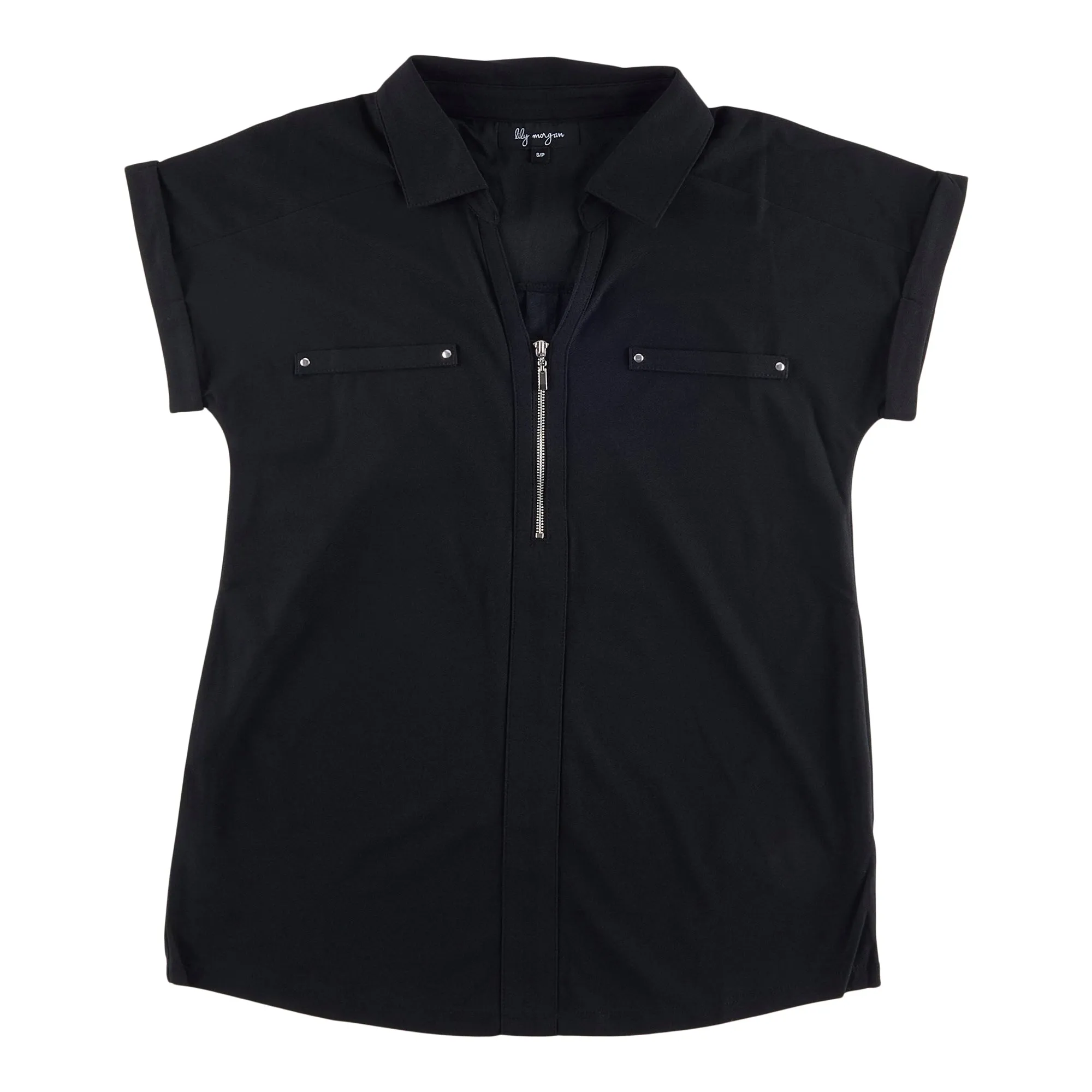 lily morgan Women's Ocean Blues Zipper Front Top sold by Giant Tiger