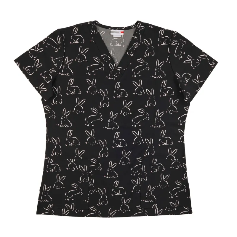 White Cross Women's Spring Time Animal Print Scrub Top with Front Pockets sold by Giant Tiger