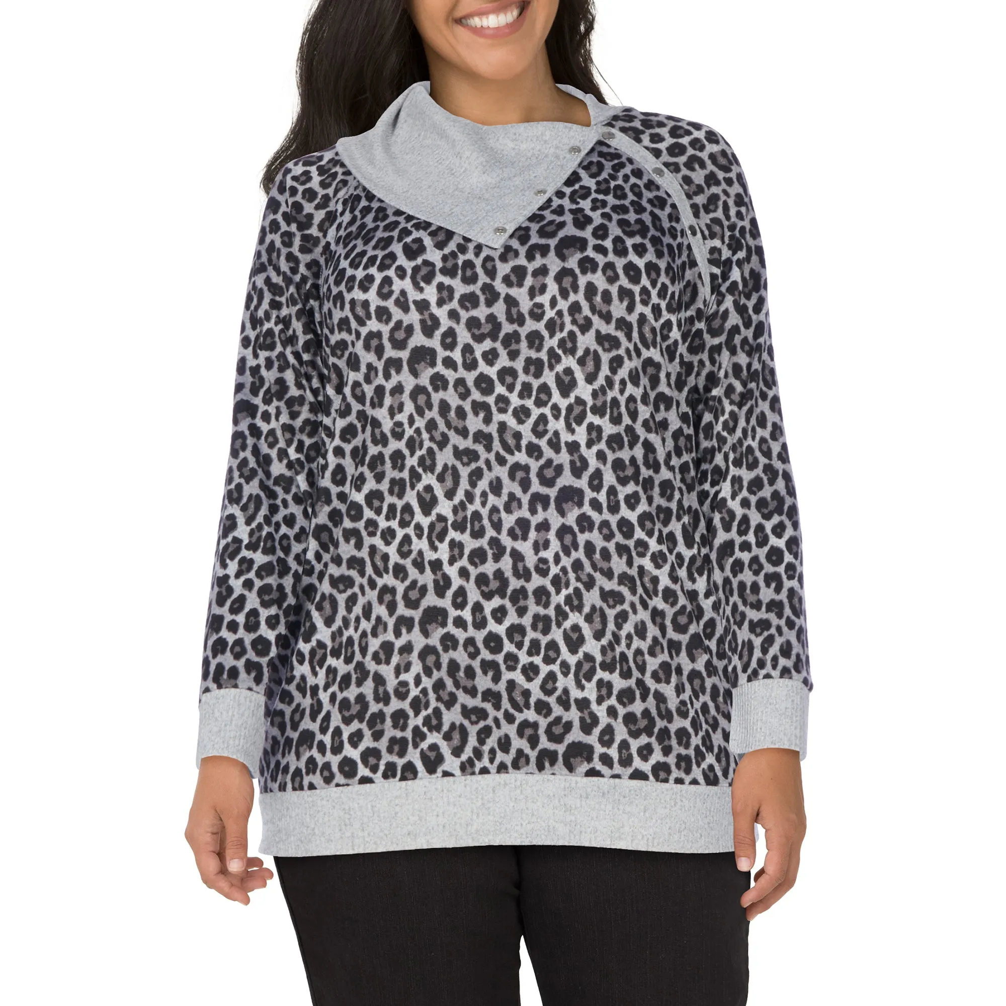 lily morgan Women's Plus Cowl Neck Blouse sold by Giant Tiger product image thumbnail 3
