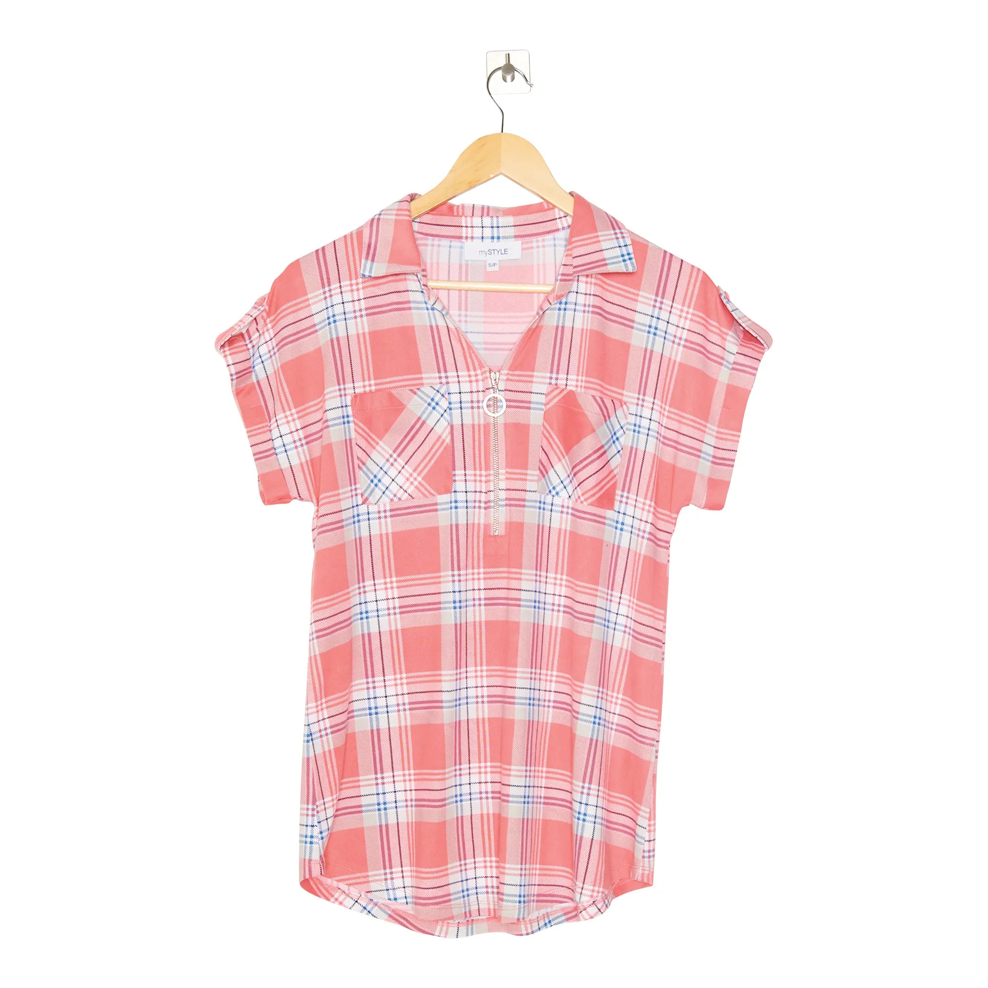 mySTYLE Women's Printed Plaid Top sold by Giant Tiger product image thumbnail 5