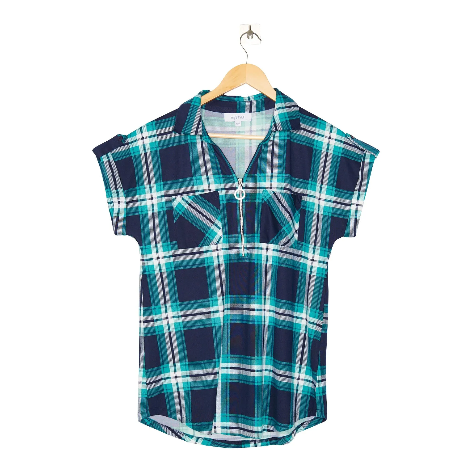 mySTYLE Women's Printed Plaid Top sold by Giant Tiger product image thumbnail 4