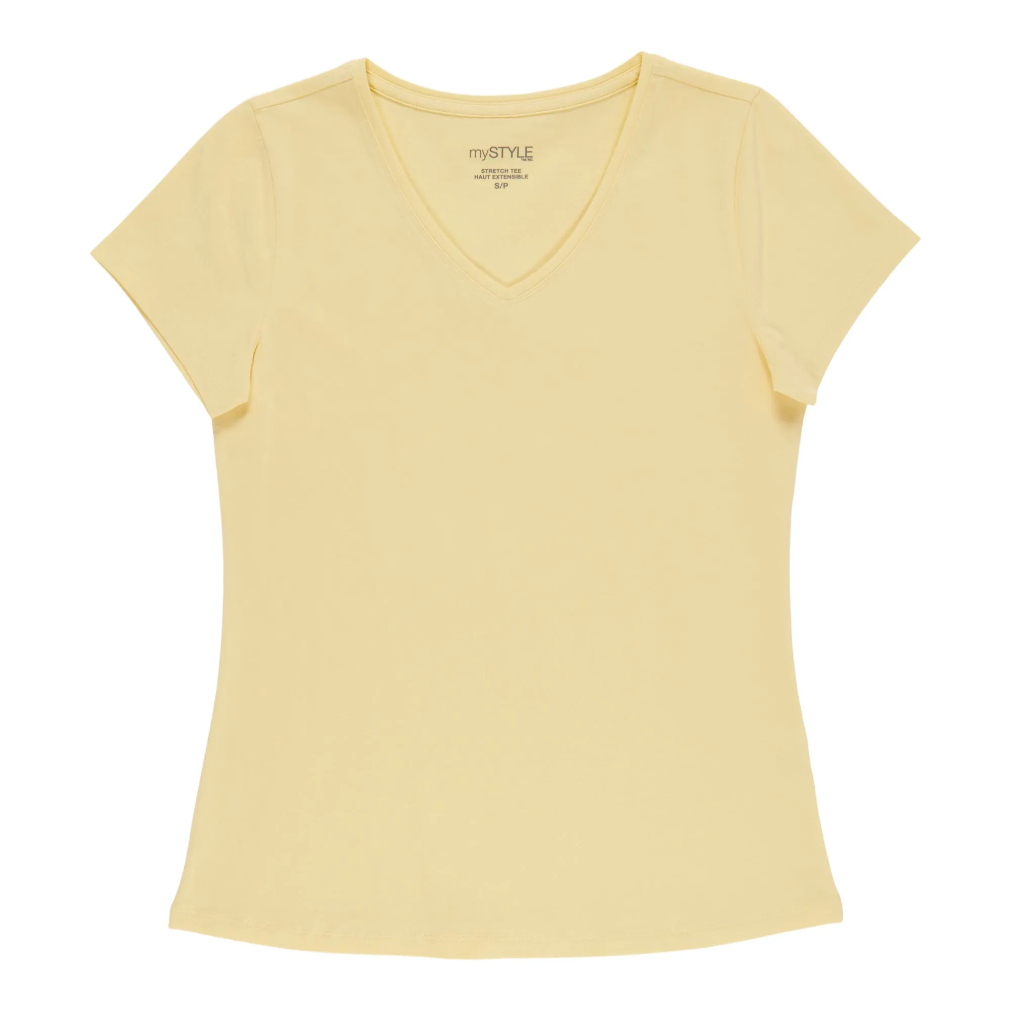 mySTYLE Women's V-Neck Stretchy T-Shirt sold by Giant Tiger product image thumbnail 4