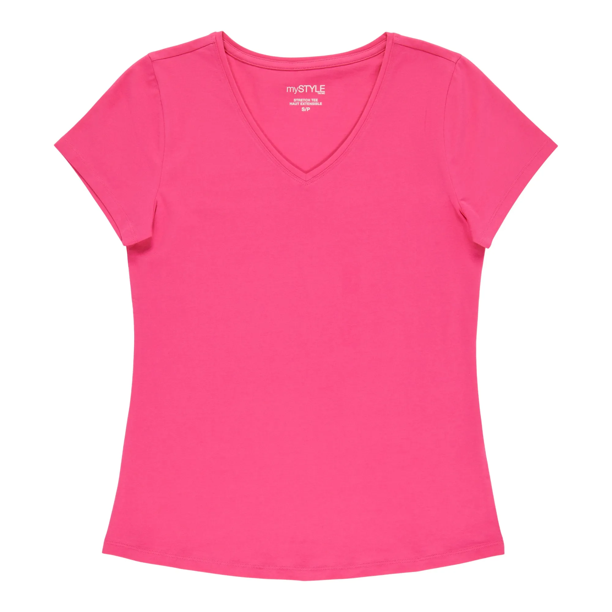 mySTYLE Women's V-Neck Stretchy T-Shirt sold by Giant Tiger product image thumbnail 3