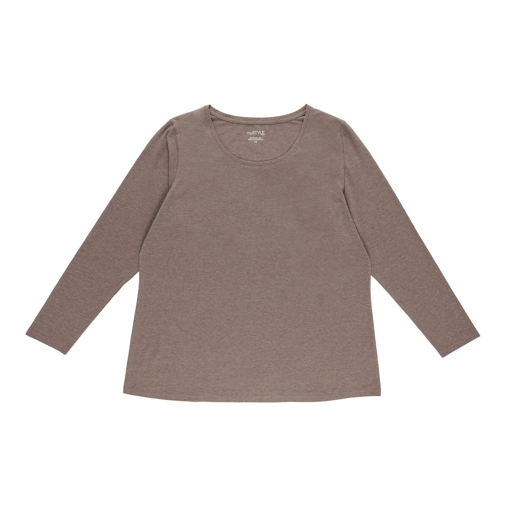 mySTYLE Women's Plus Scoop Neck Long Sleeve Top sold by Giant Tiger