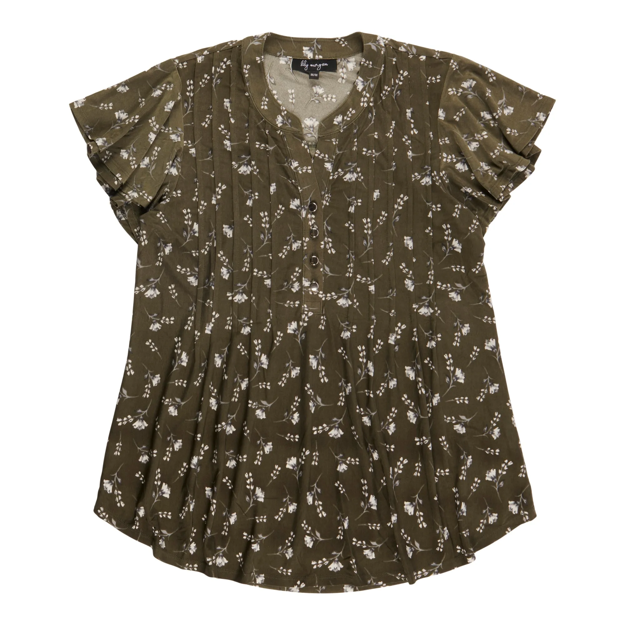 lily morgan Women's V-Neck Pintuck Blouse sold by Giant Tiger product image thumbnail 2