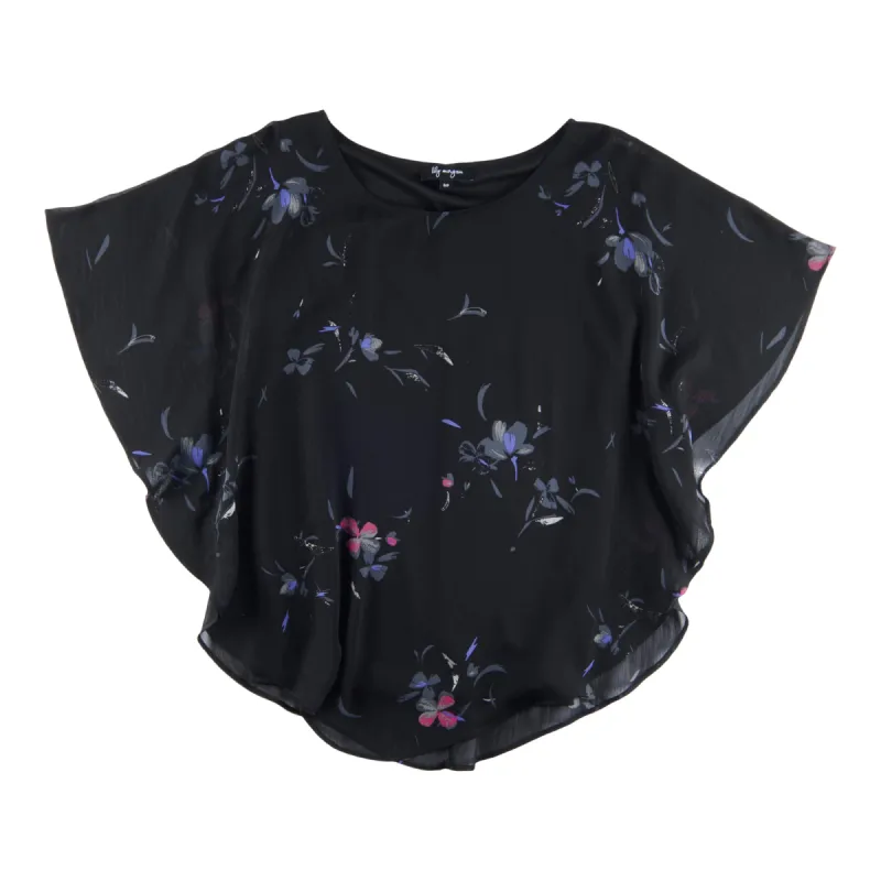 lily morgan Women's Plus Simply Chic Printed Overlay Blouse sold by Giant Tiger