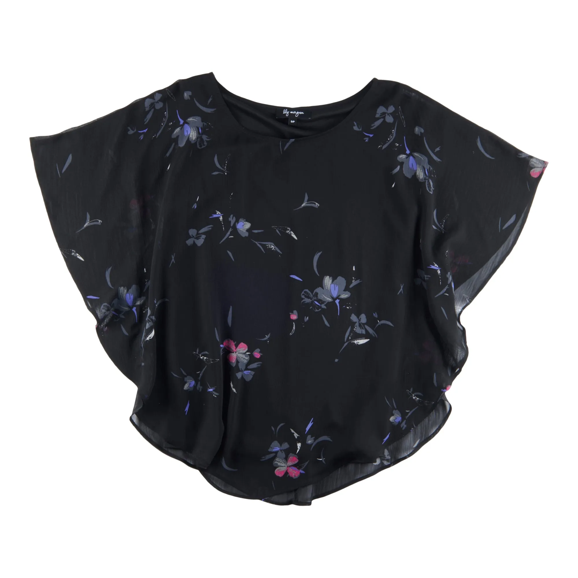 lily morgan Women's Plus Simply Chic Printed Overlay Blouse sold by Giant Tiger
