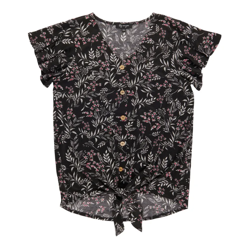 lily morgan Women's V-Neck Flutter Sleeve Blouse sold by Giant Tiger