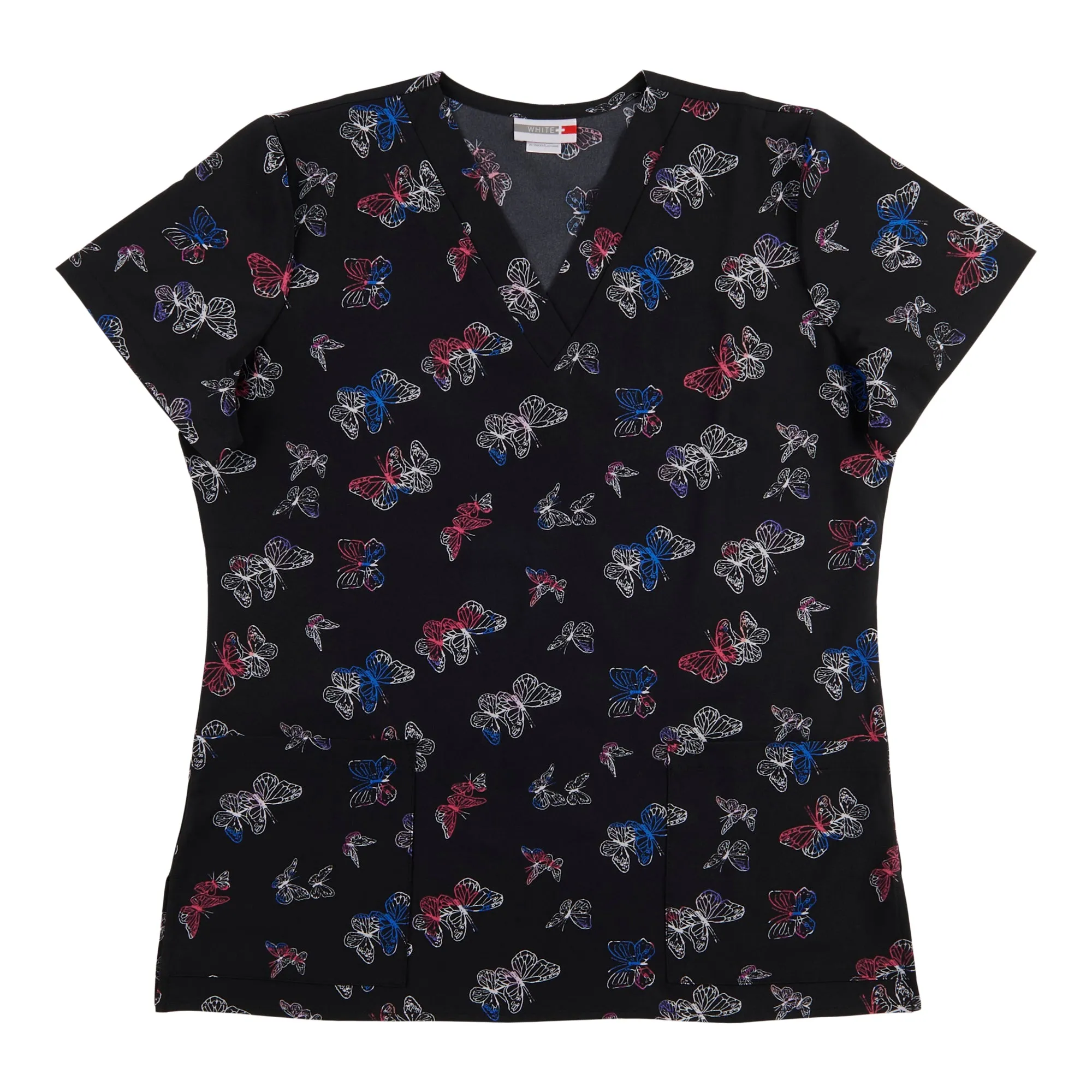 White Cross Women's Spring Time Printed Scrub Top with Front Pockets sold by Giant Tiger