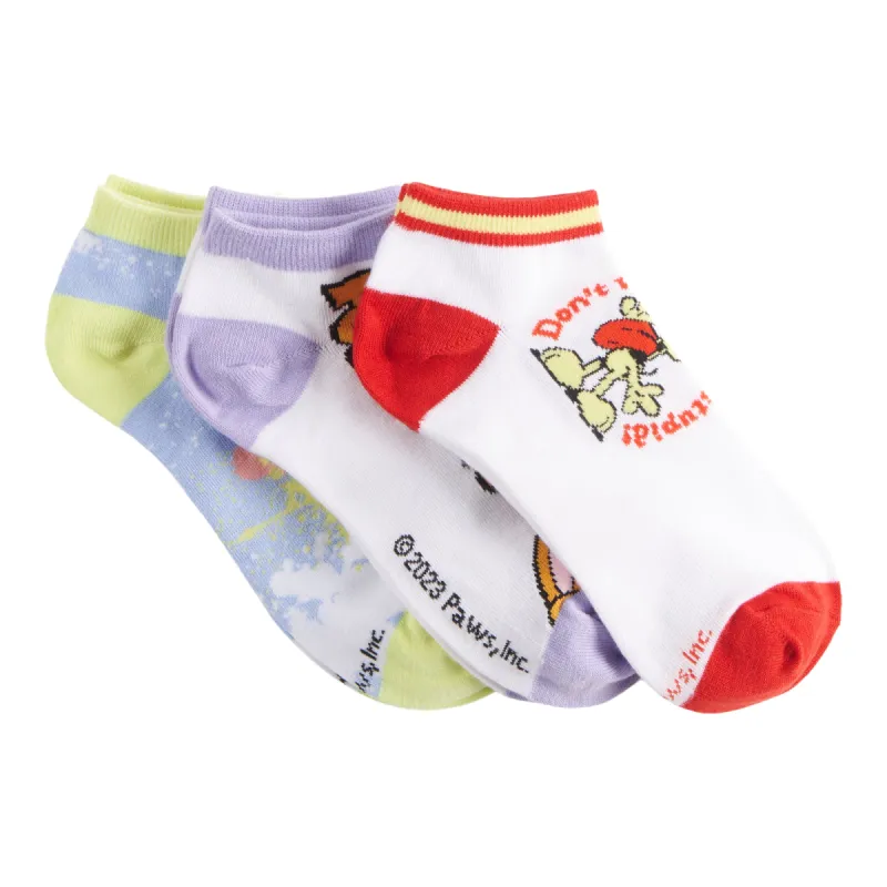 Women's Licensed Garfield Low Cut Socks, 3-Pack made by Giant Tiger
