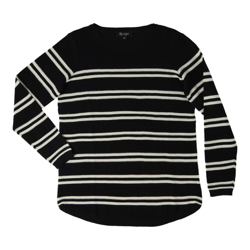 lily morgan Women's Spring Flair Stripe Pullover Sweater sold by Giant Tiger
