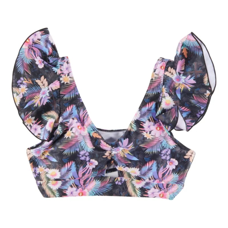 ACX Active Women's Festival Floral Flutter Bikini Top, Black sold by Giant Tiger