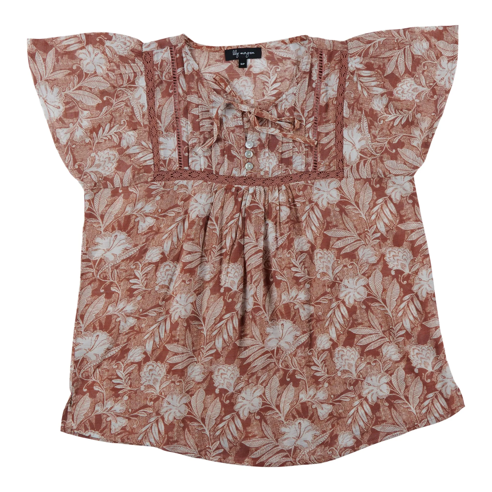 lily morgan Women's Printed Pintuck Blouse sold by Giant Tiger product image thumbnail 3