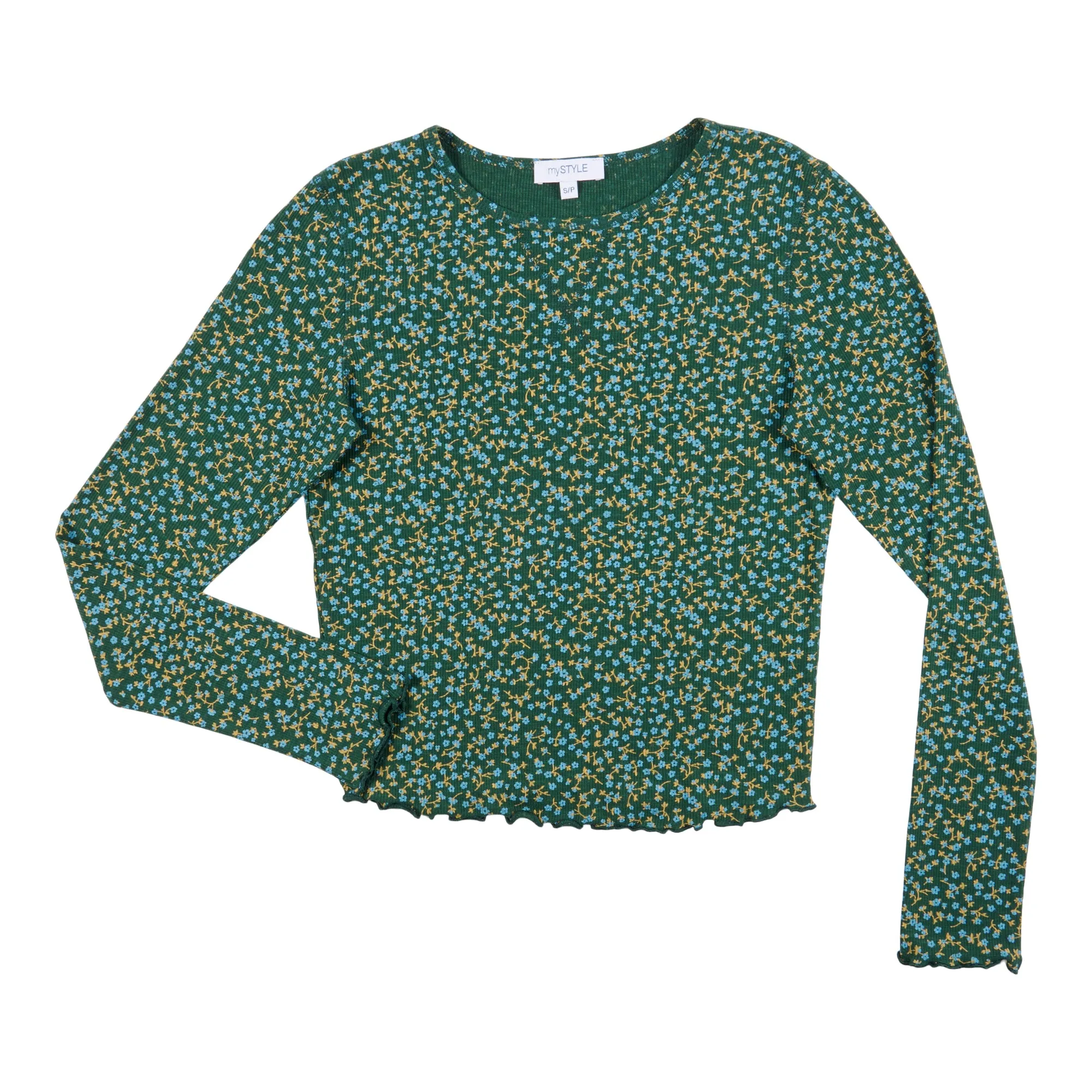 mySTYLE Women's Long Sleeve Wavy Hemline Top sold by Giant Tiger