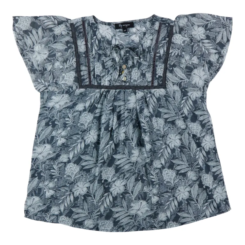 lily morgan Women's Printed Pintuck Blouse sold by Giant Tiger