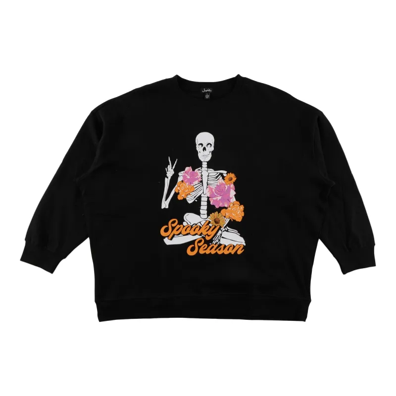 Women's Plus Halloween Screen Print Fleece Crew Neck Sweater sold by Giant Tiger