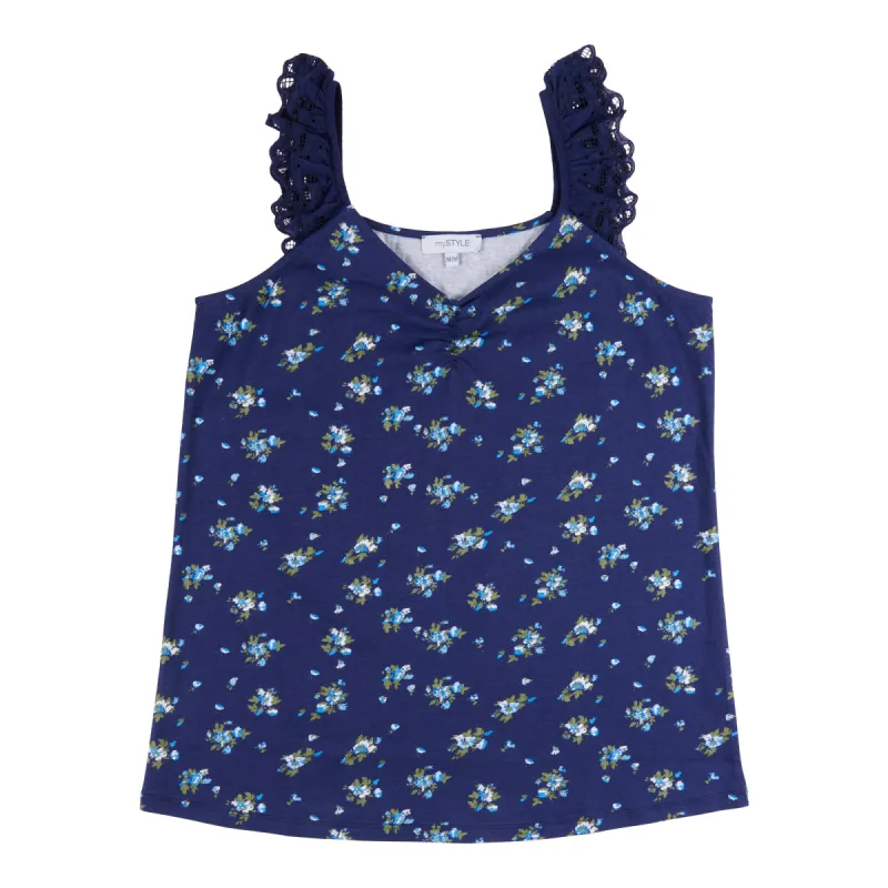 mySTYLE Women's Summer Sizzle Printed Lace Sleeve Camisole sold by Giant Tiger