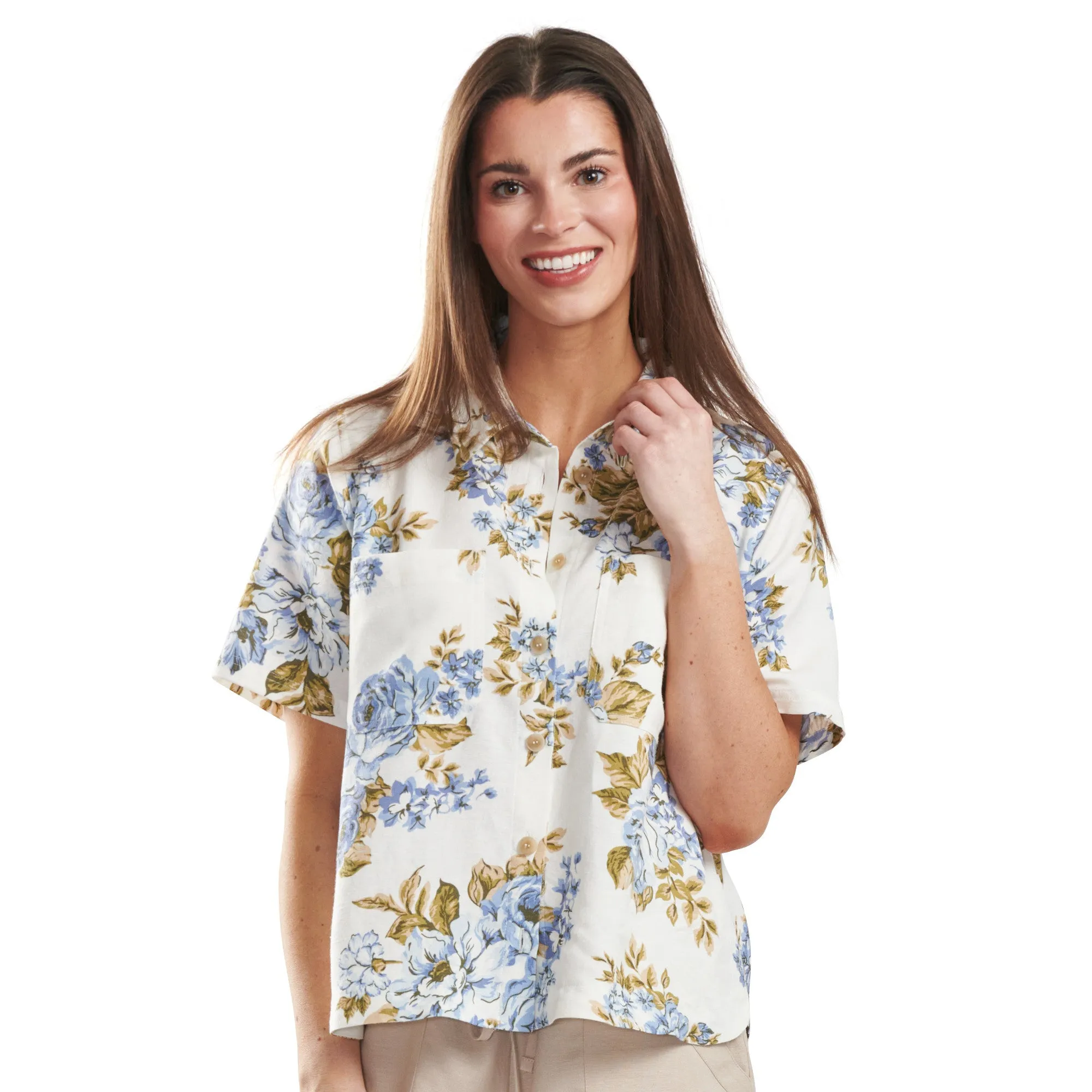 lily morgan Women's Short-Sleeved Collared Blouse sold by Giant Tiger