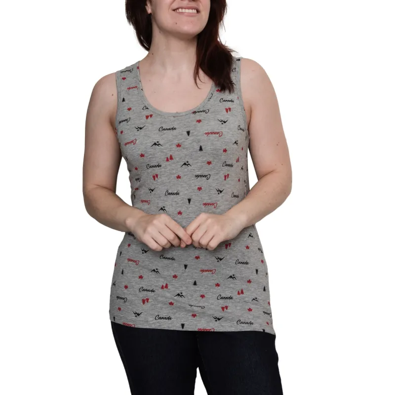 Canada EH Women's All-Over Print Tank Top sold by Giant Tiger