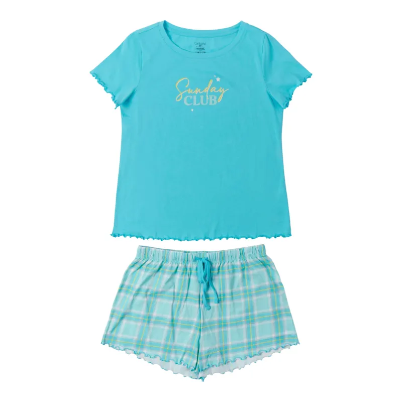 Carisma Women's Spring Breeze Screen Printed PJ Boxer Set, 2-Piece sold by Giant Tiger