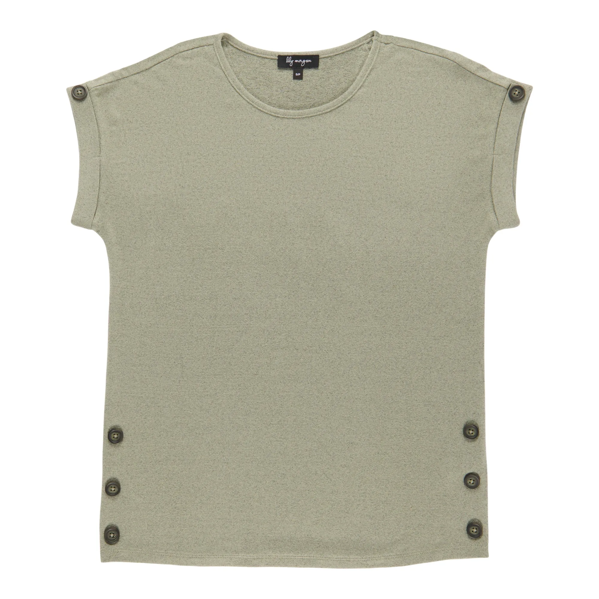 lily morgan Women's Snit Side Button Short Sleeve Blouse sold by Giant Tiger product image thumbnail 2