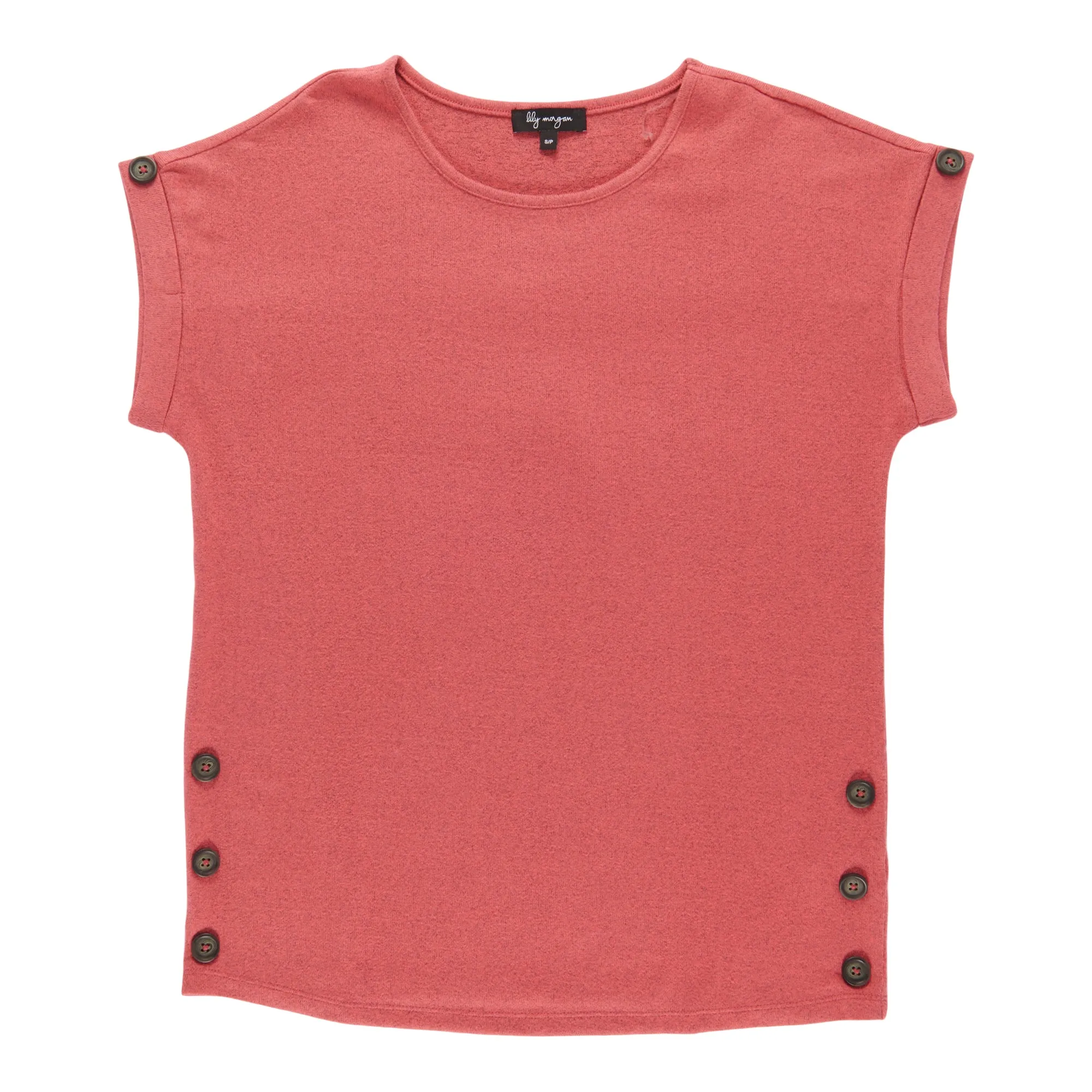 lily morgan Women's Snit Side Button Short Sleeve Blouse sold by Giant Tiger product image thumbnail 4