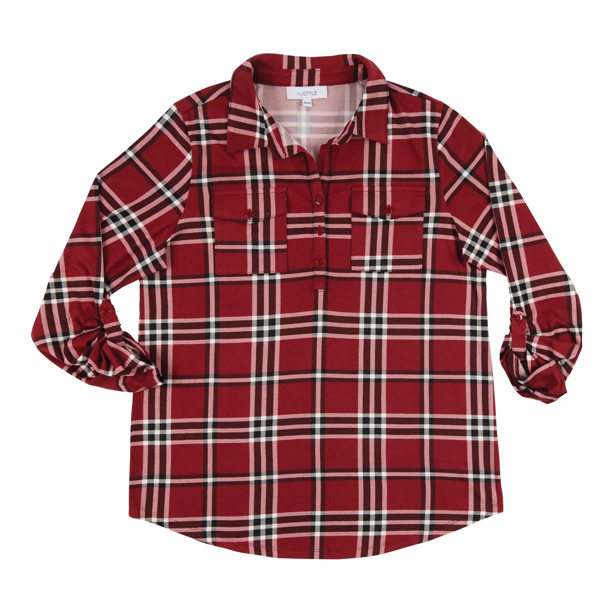 mySTYLE Women's Harvest Printed Plaid Top sold by Giant Tiger product image thumbnail 2