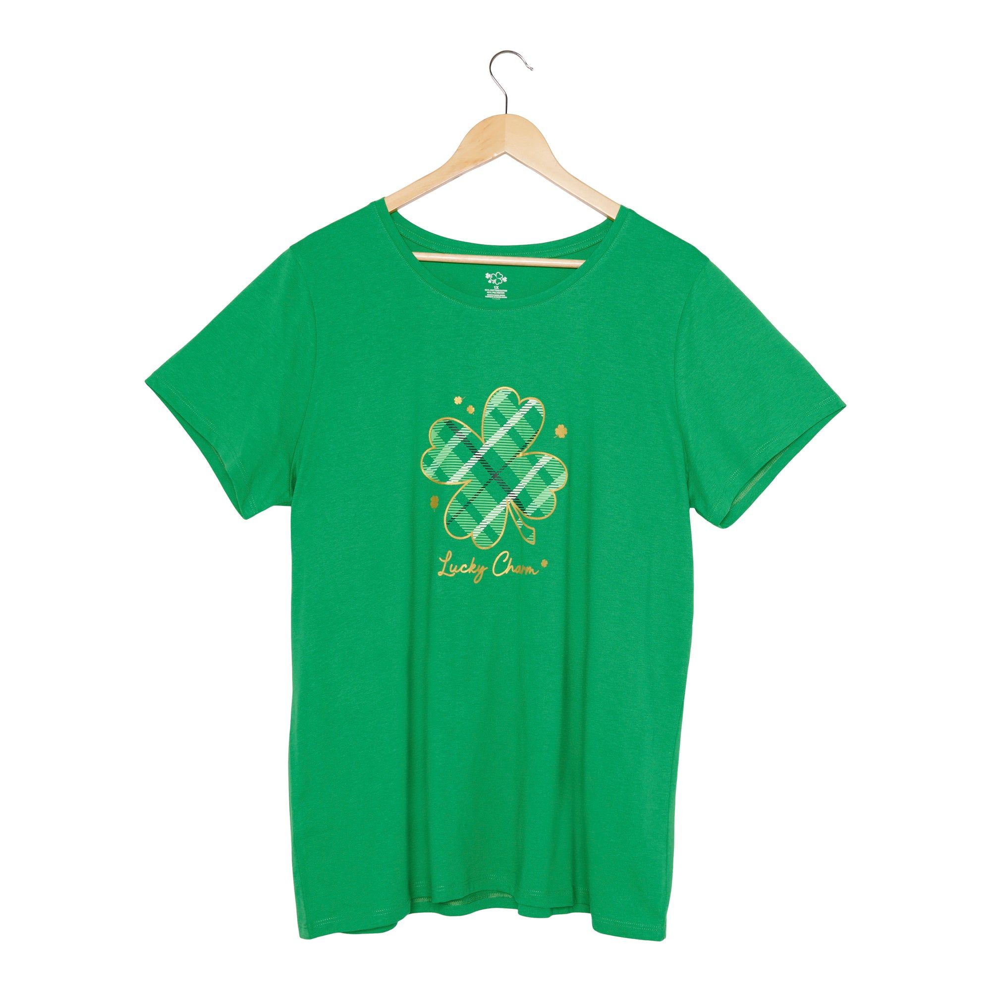 Women's Plus St. Patrick's Day Scoop Neck T-Shirt sold by Giant Tiger
