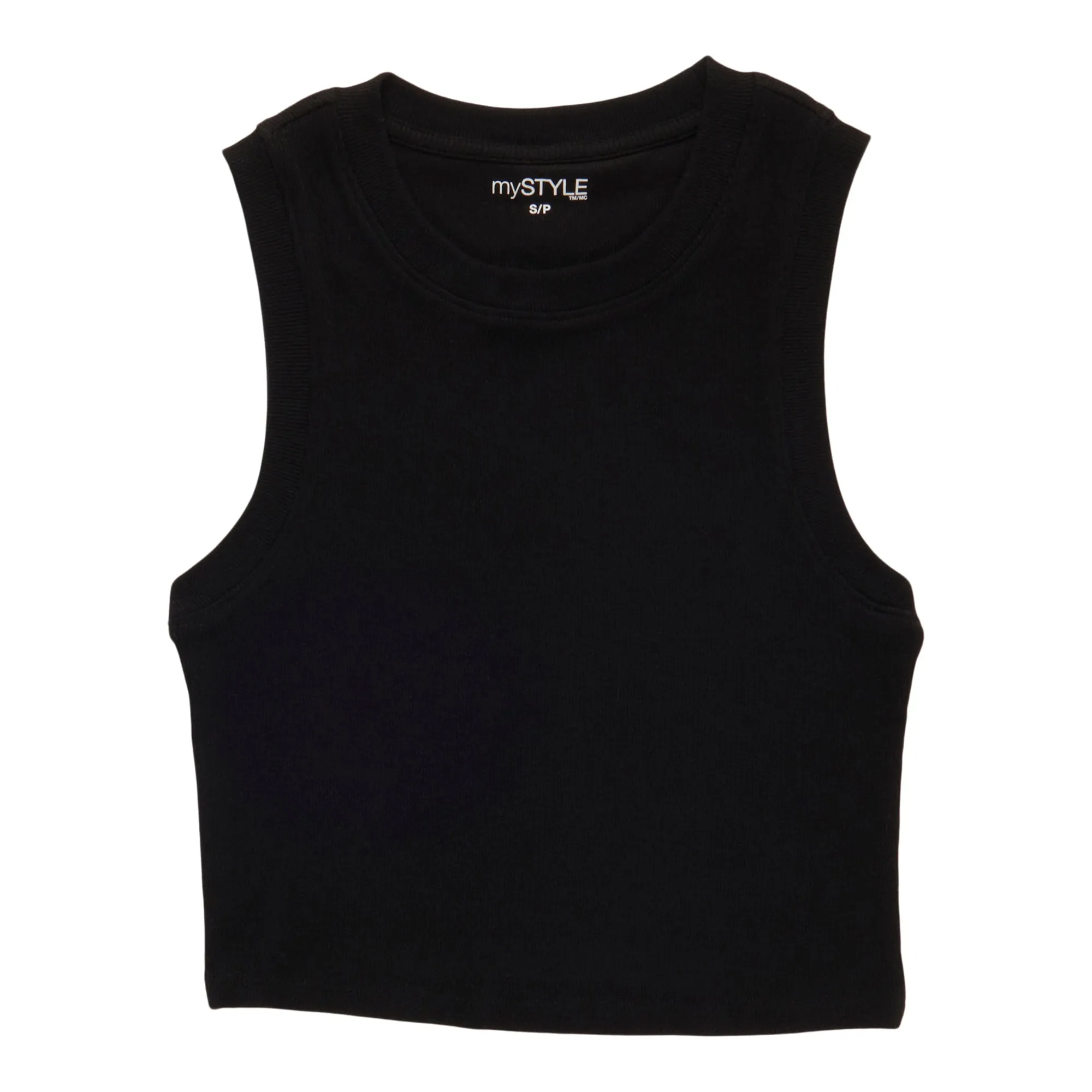 mySTYLE Women's Festival Fitted Ribbed Crop Tank Top sold by Giant Tiger