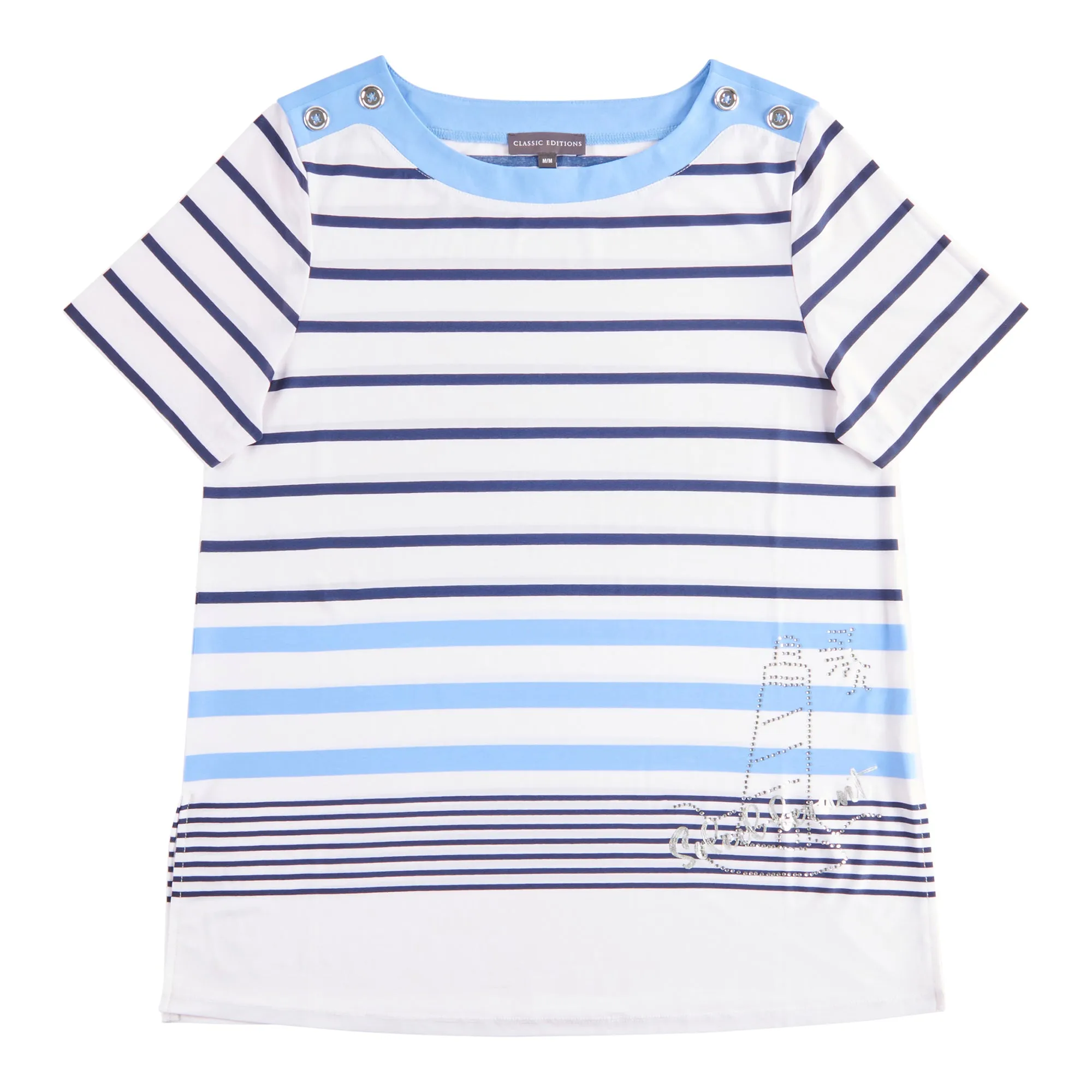 Classic Editions Women's Classic Style Nautical Striped Short Sleeve Top sold by Giant Tiger product image thumbnail 2