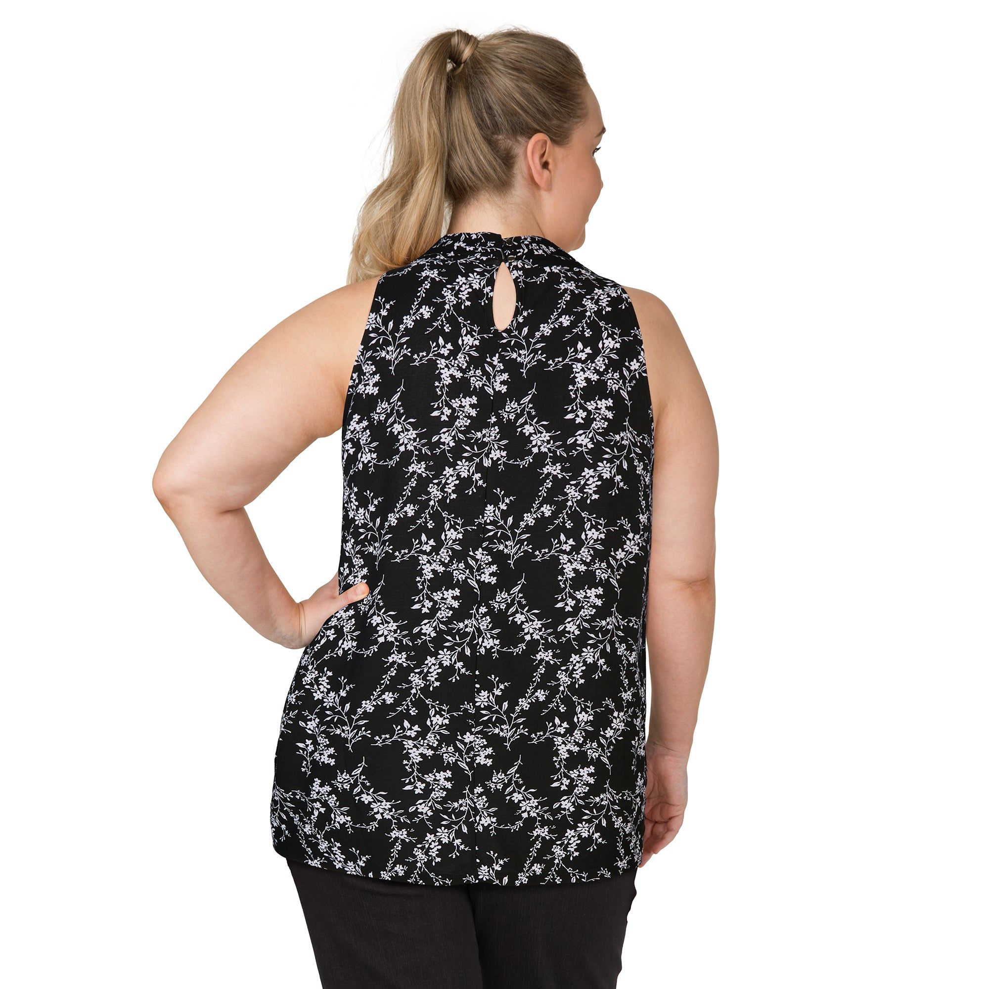 lily morgan Women's Plus Halter Neck Top with Cross Back sold by Giant Tiger product image thumbnail 4