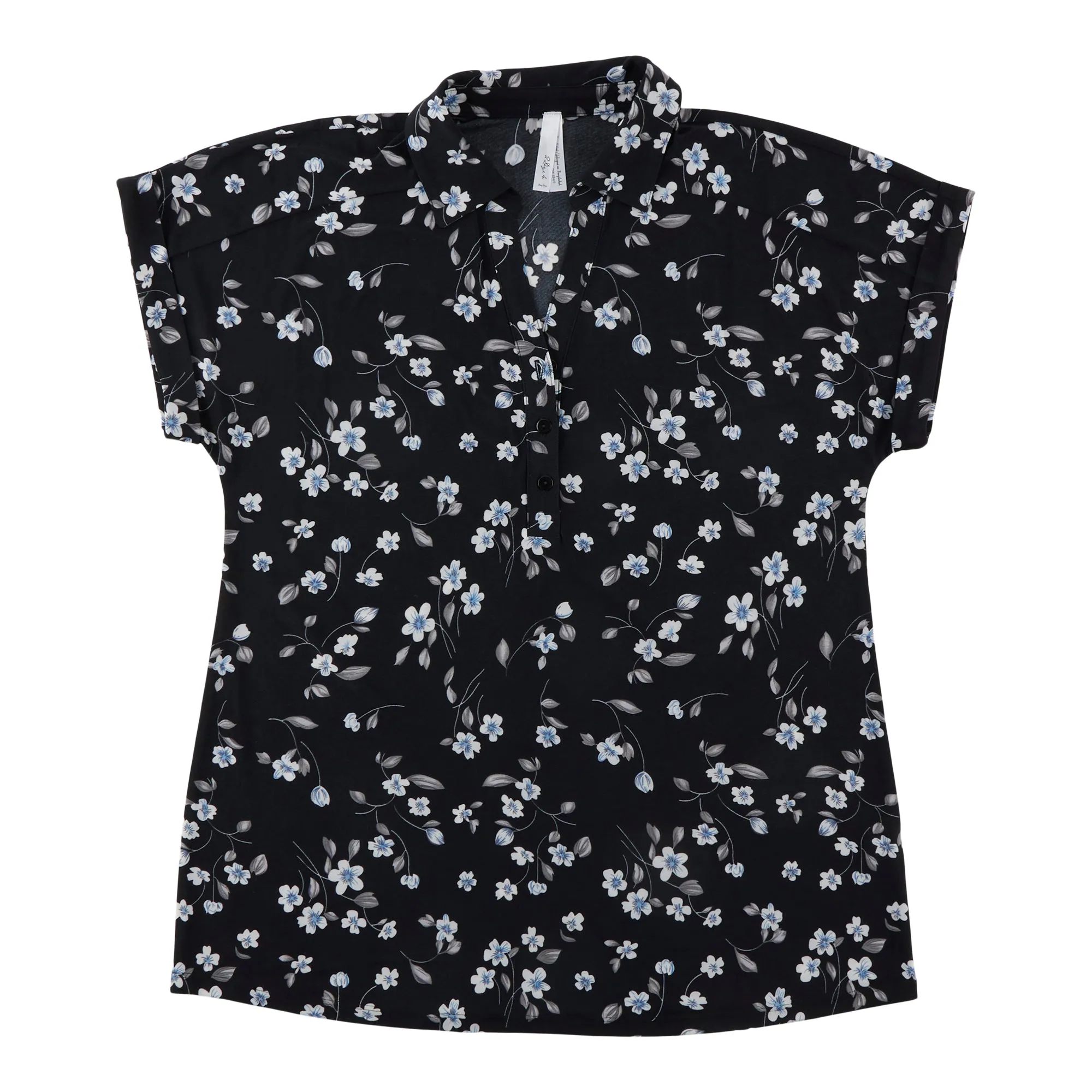 Women's Collared Short Sleeve Blouse with Rolled Sleeves sold by Giant Tiger