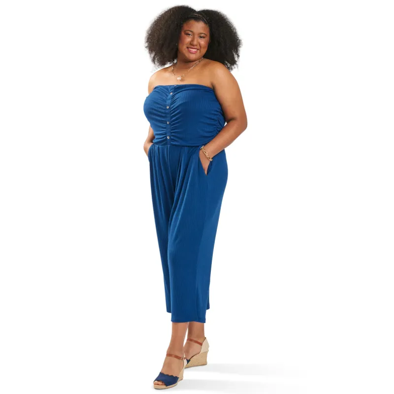 lily morgan Women's Plus Exotic Solid Knit Jumpsuit sold by Giant Tiger