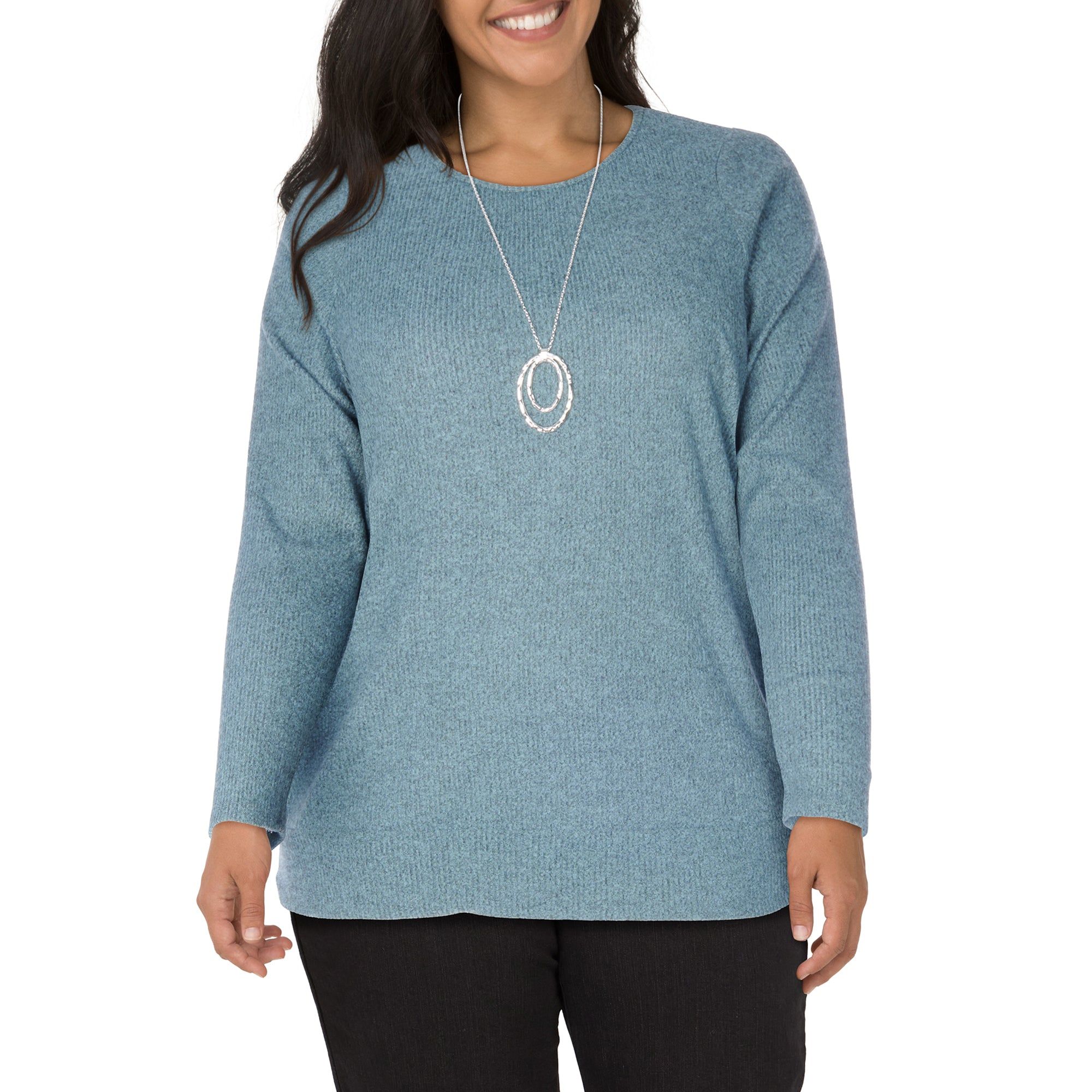 lily morgan Women's Plus Round-Neck Blouse sold by Giant Tiger product image thumbnail 3