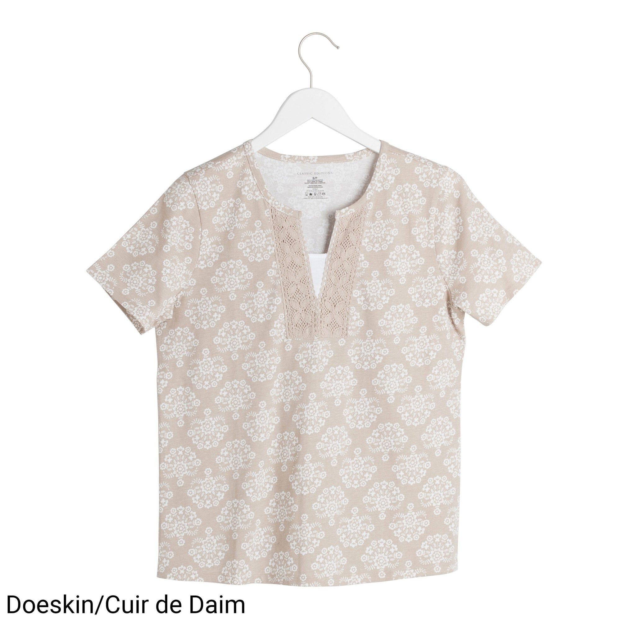 Classic Edition Women's Printed Crochet 2-Fer T-Shirt - S-XXL sold by Giant Tiger product image thumbnail 3