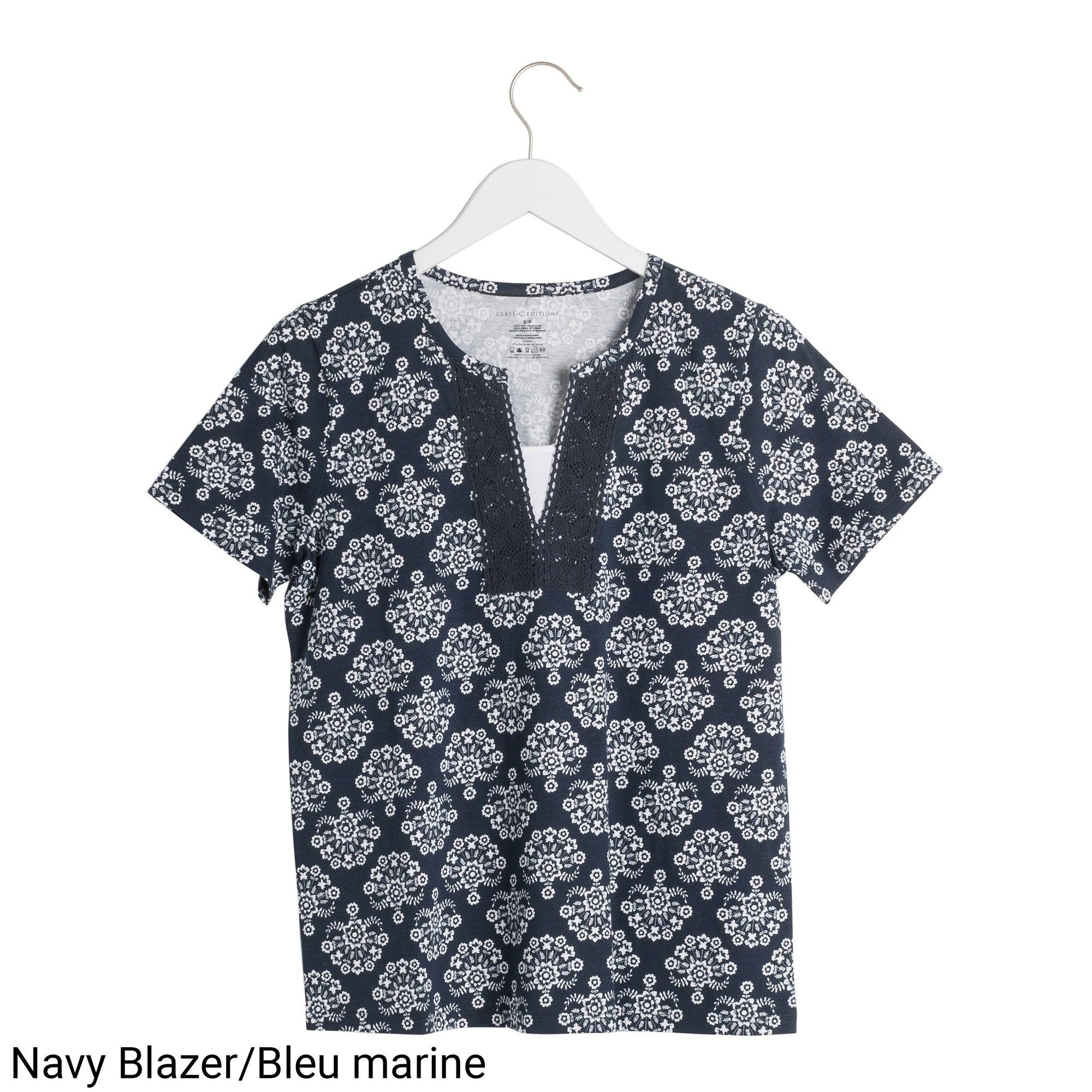Classic Edition Women's Printed Crochet 2-Fer T-Shirt - S-XXL sold by Giant Tiger