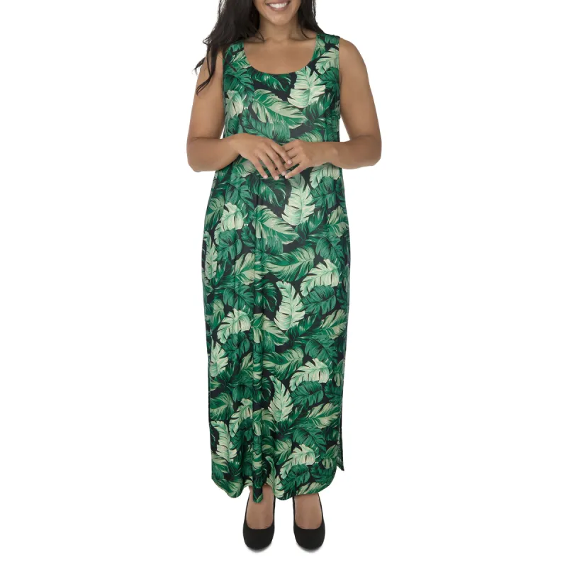 Women's Plus Long Printed Maxi Dress made by Giant Tiger