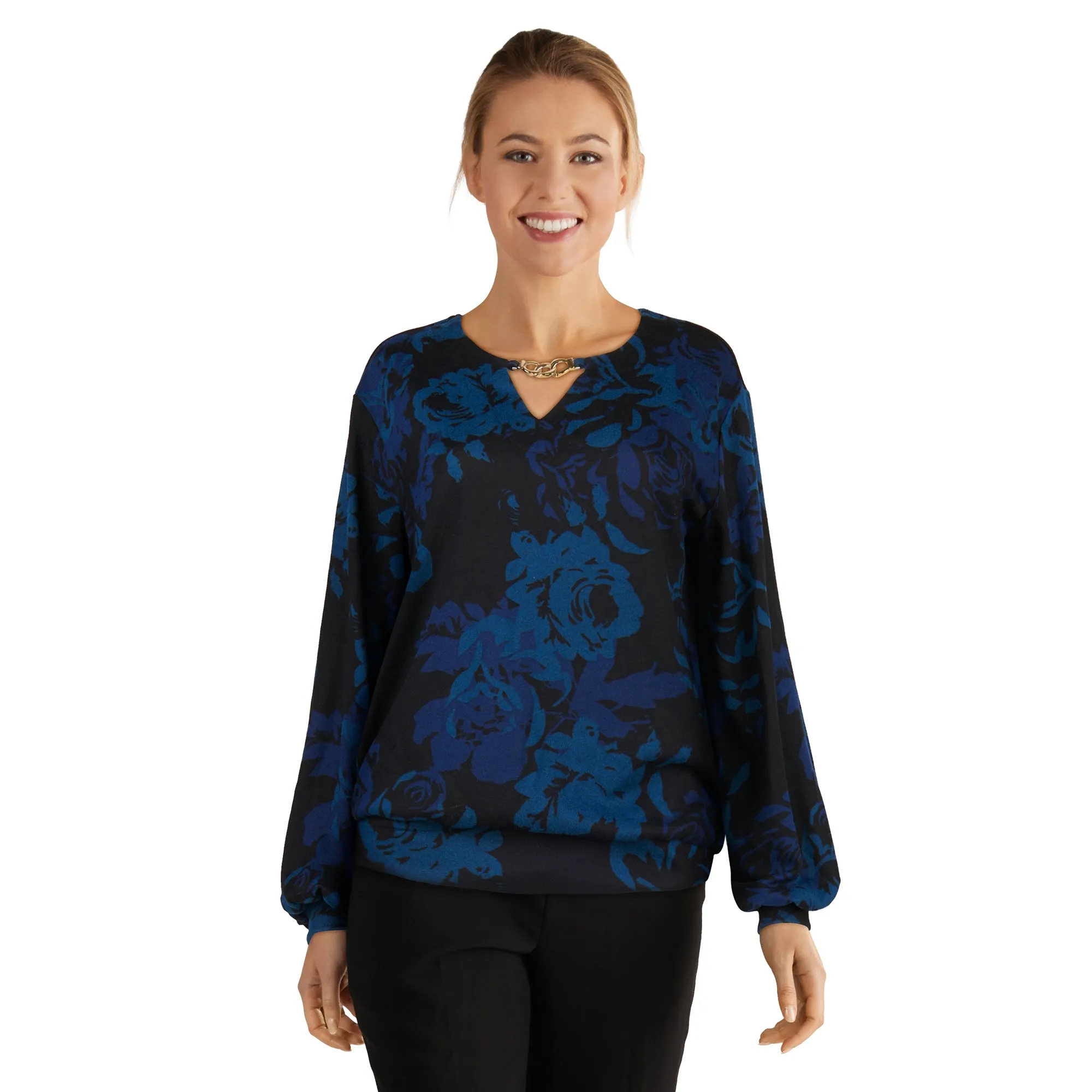 lily morgan Women's Long Sleeve Top with Chain Detail sold by Giant Tiger product image thumbnail 2