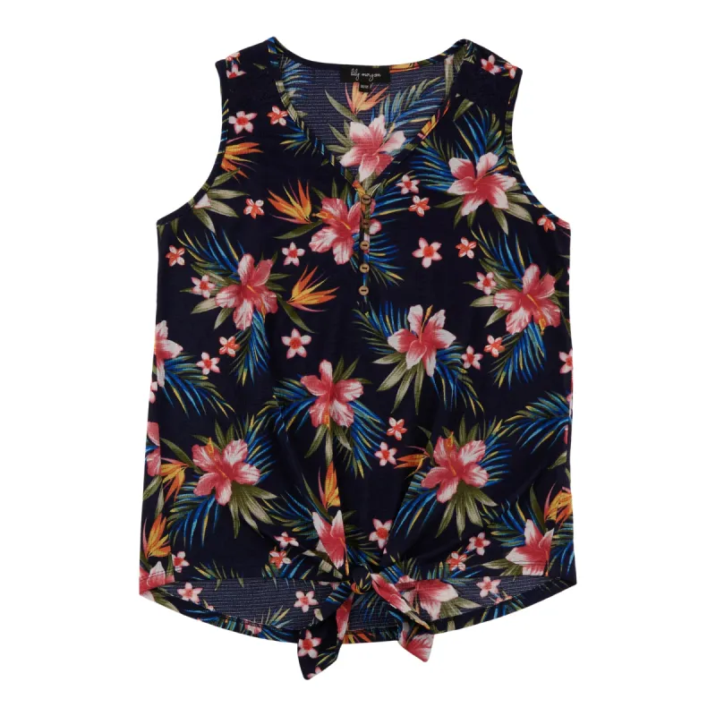 lily morgan Women's Printed V-Neck Tie-Front Camisole sold by Giant Tiger