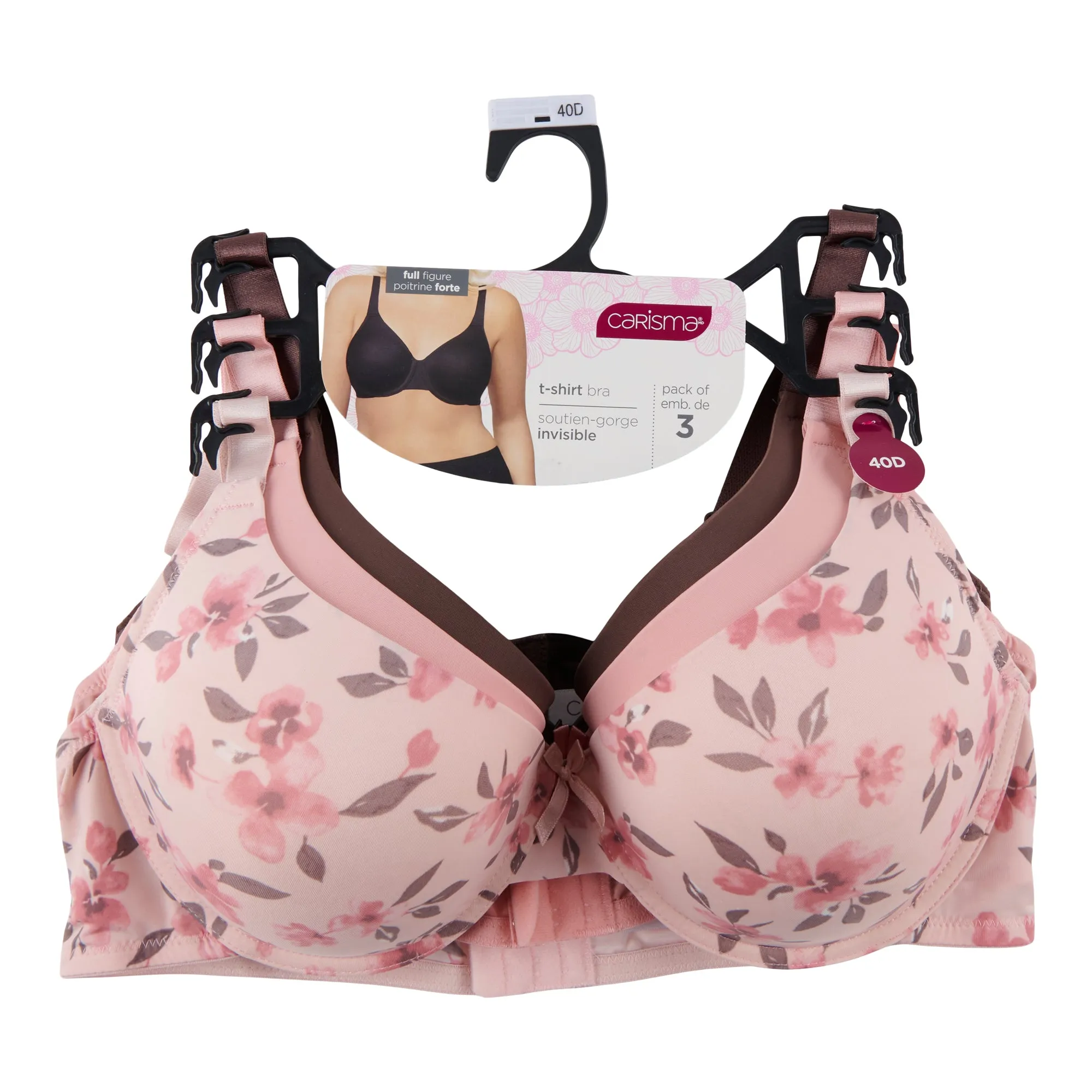 Carisma Women's Plus T-Shirt Bra, 3-Pack sold by Giant Tiger product image thumbnail 3