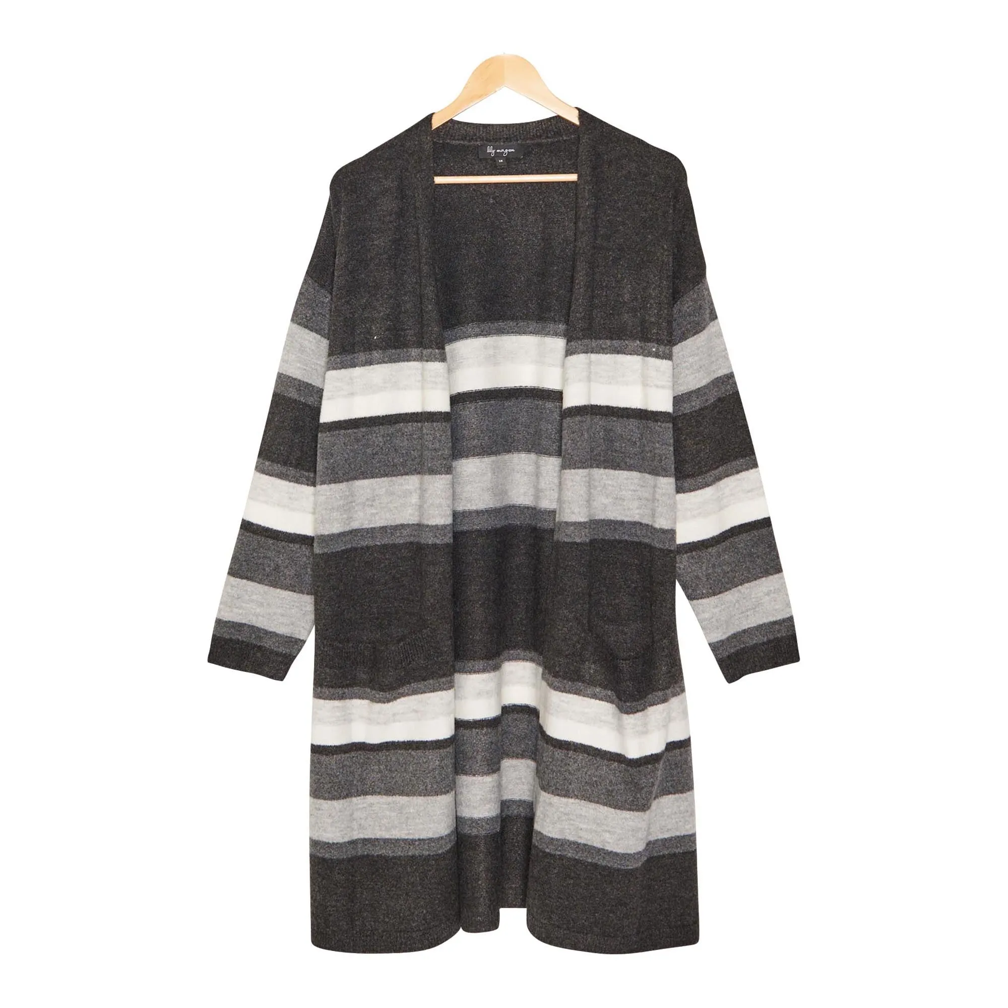 lily morgan Women's Plus Open Front Long Sleeve Cardigan with Pockets sold by Giant Tiger product image thumbnail 2