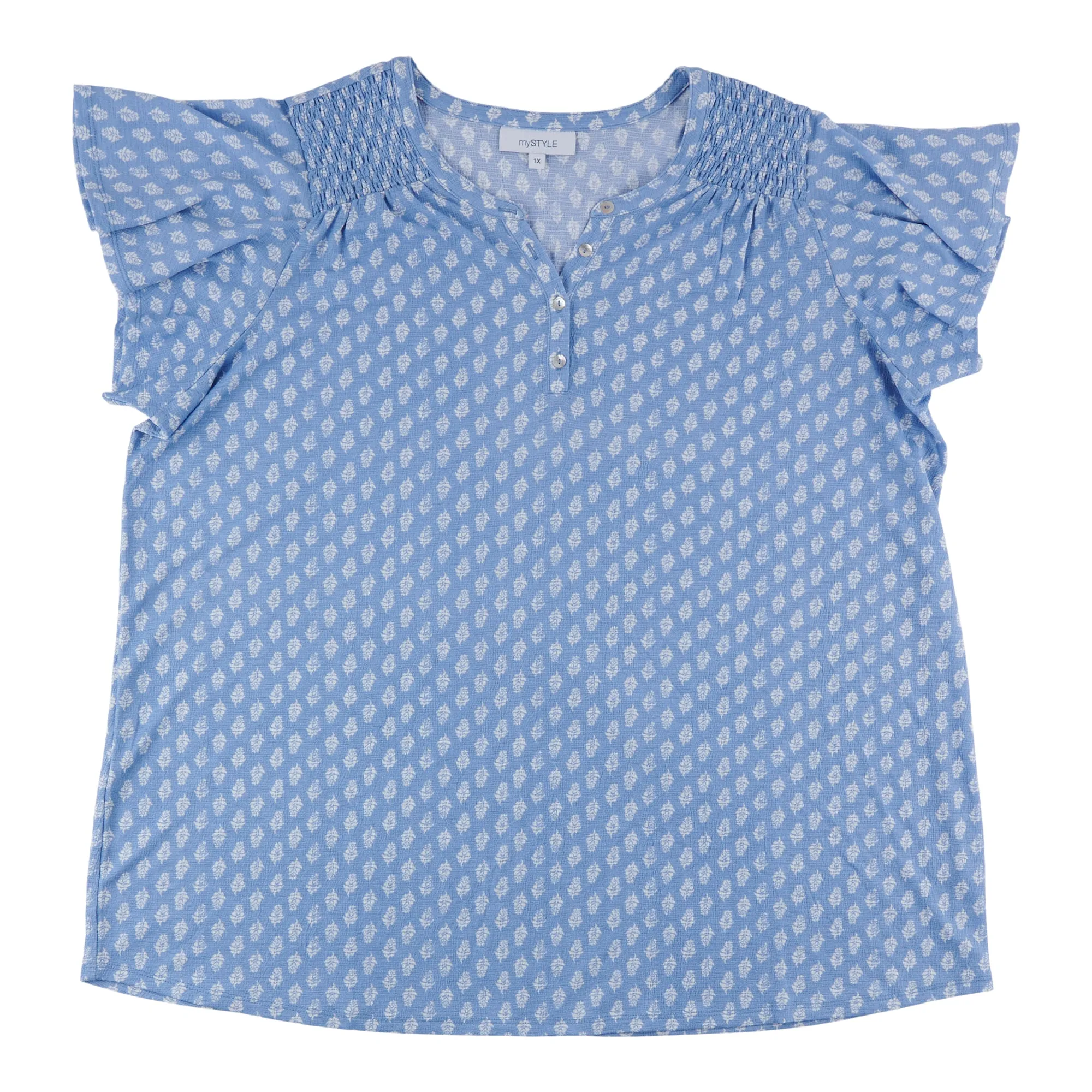 mySTYLE Women's Plus Flutter Top sold by Giant Tiger