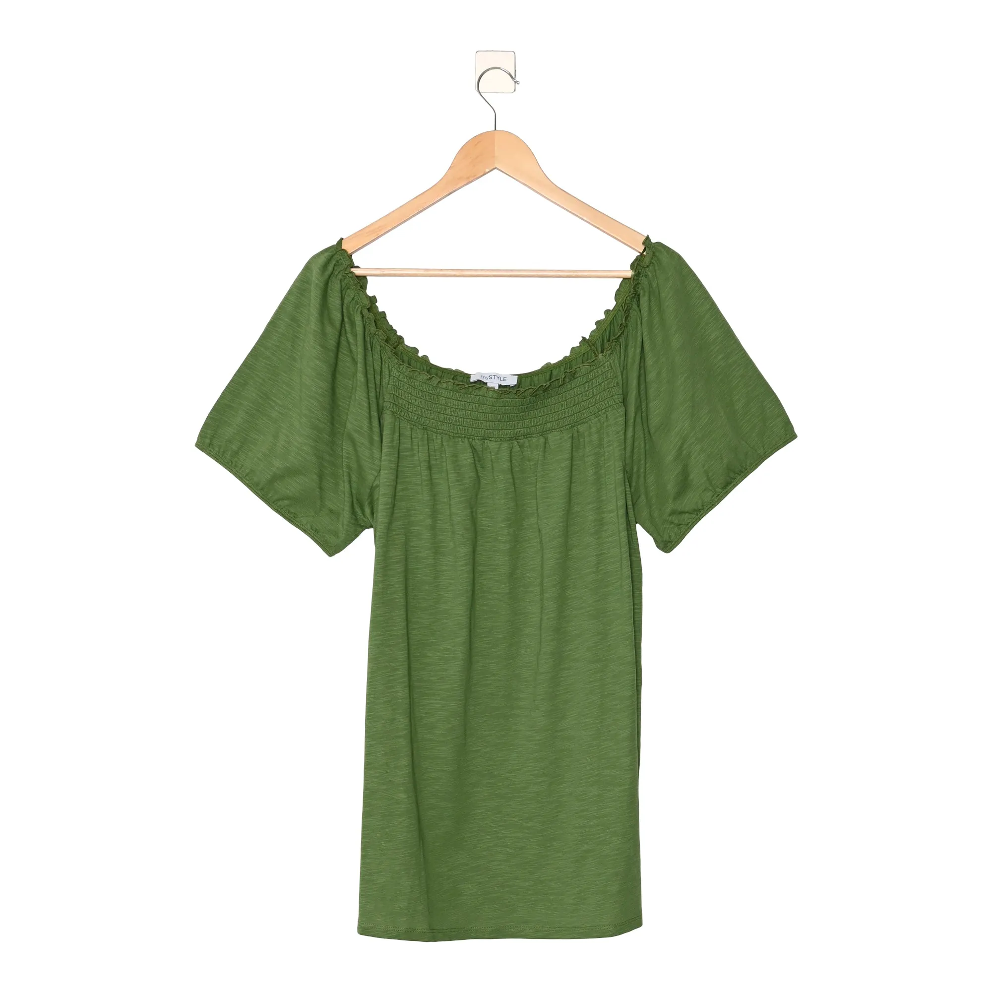 mySTYLE Women's Plus Cool Comfort Smocked Puffed Sleeve T-Shirt sold by Giant Tiger product image thumbnail 2