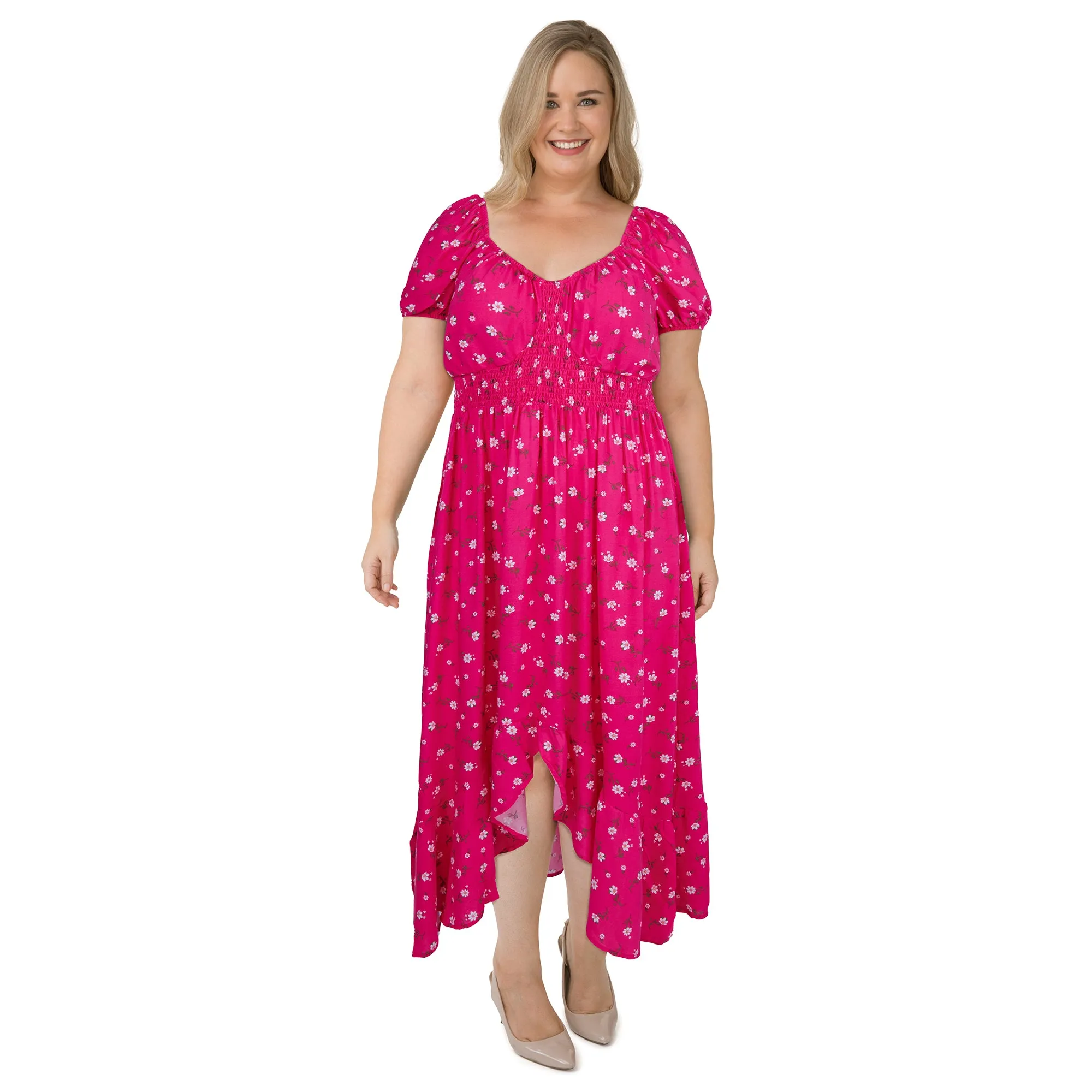 lily morgan Women's Plus Tropical Printed Maxi Dress sold by Giant Tiger product image thumbnail 3